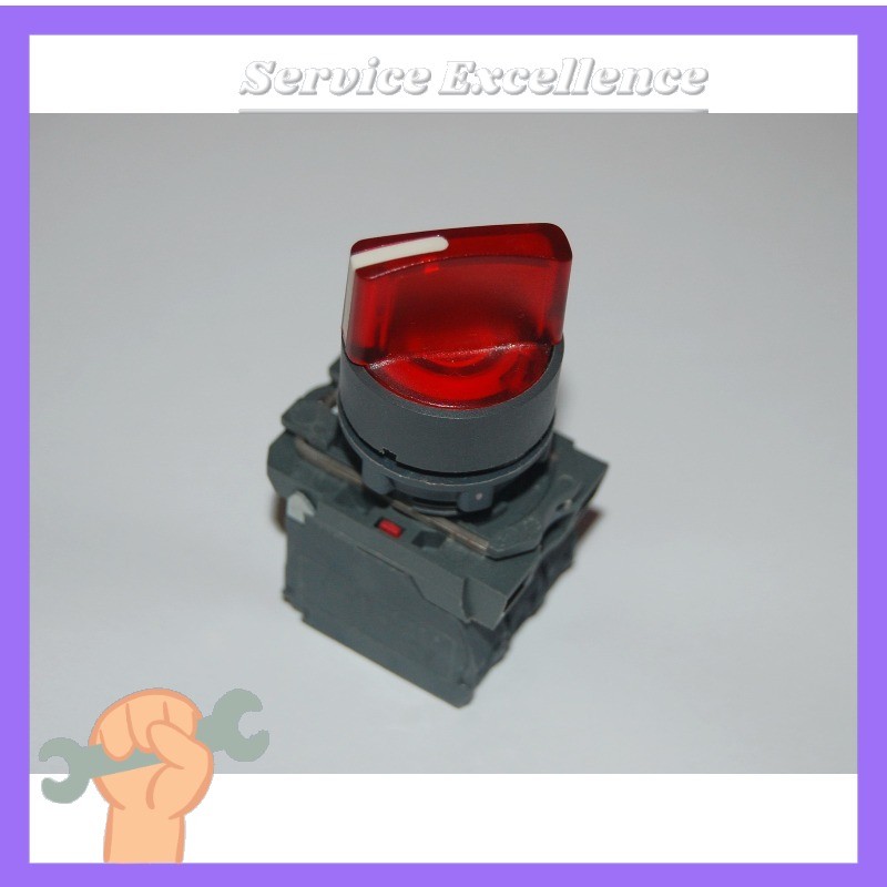 1PCS 22mm ILLUMINATED Selector switch 2 Position Fits RED XB5AK124B5 24V LED Ma