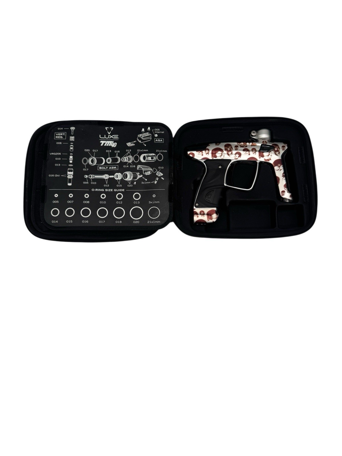DLX Luxe TM40 Electronic Paintball Marker White & Black Skull Pattern
