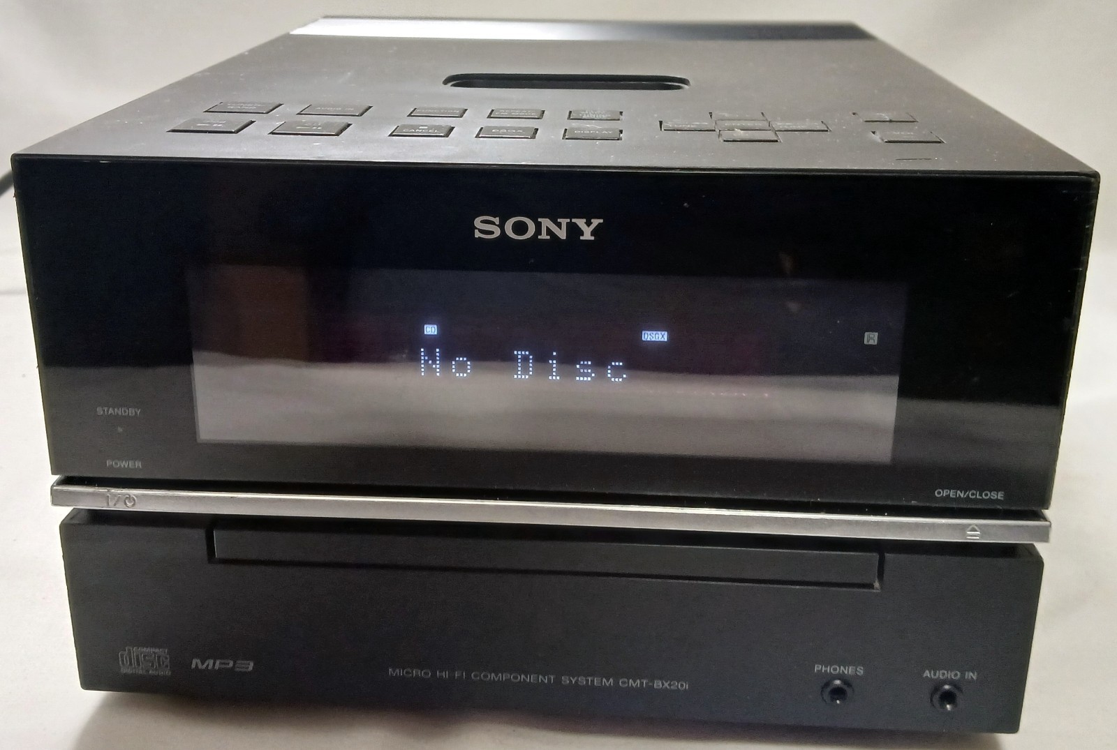 Sony HCD-BX20i Micro Hi-Fi System Receiver w/ Remote Bundle - Tested Works