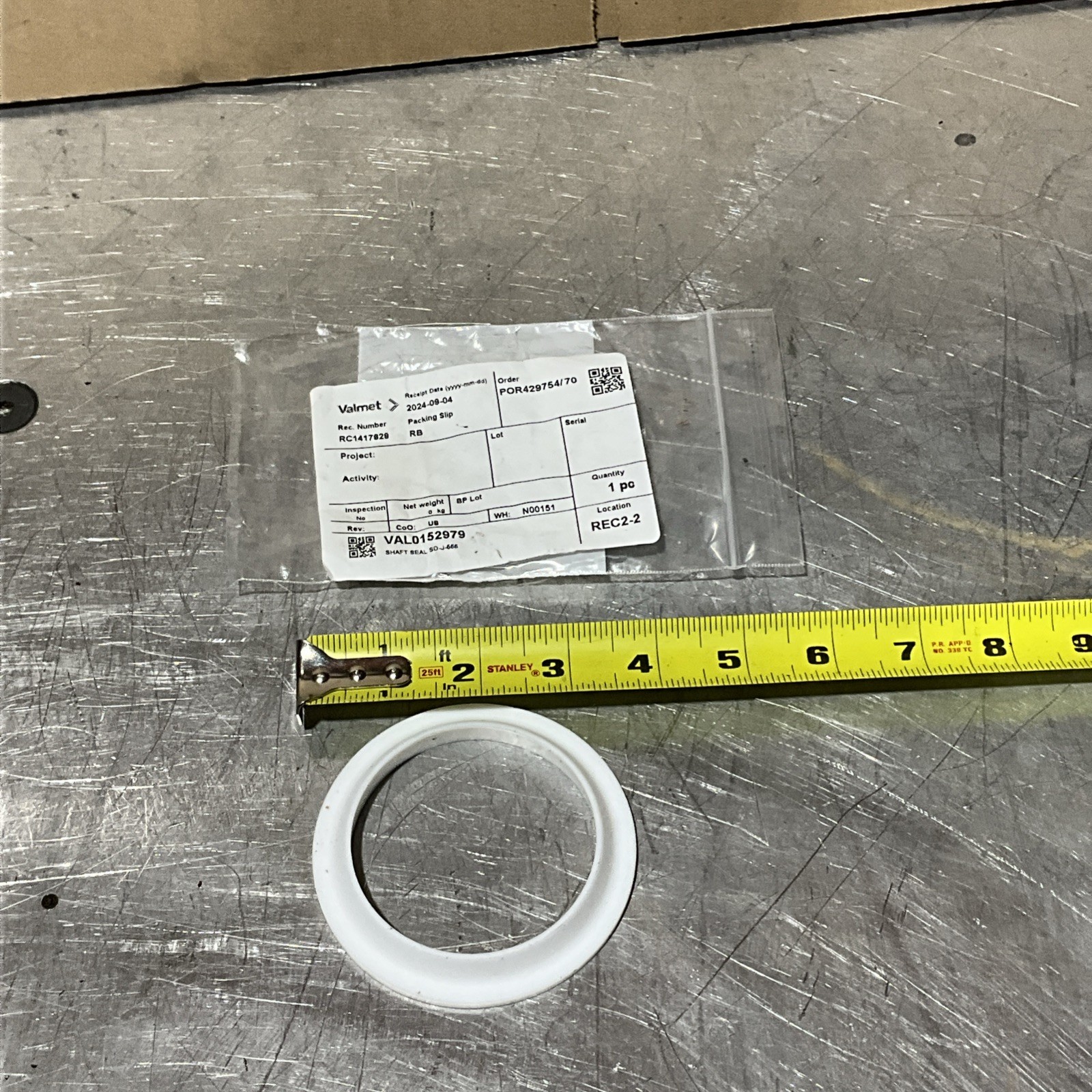 Valmet Wiped Seal VAL0152979, Shaft Seal SD-J-566, Seal Lip Scraper NOS