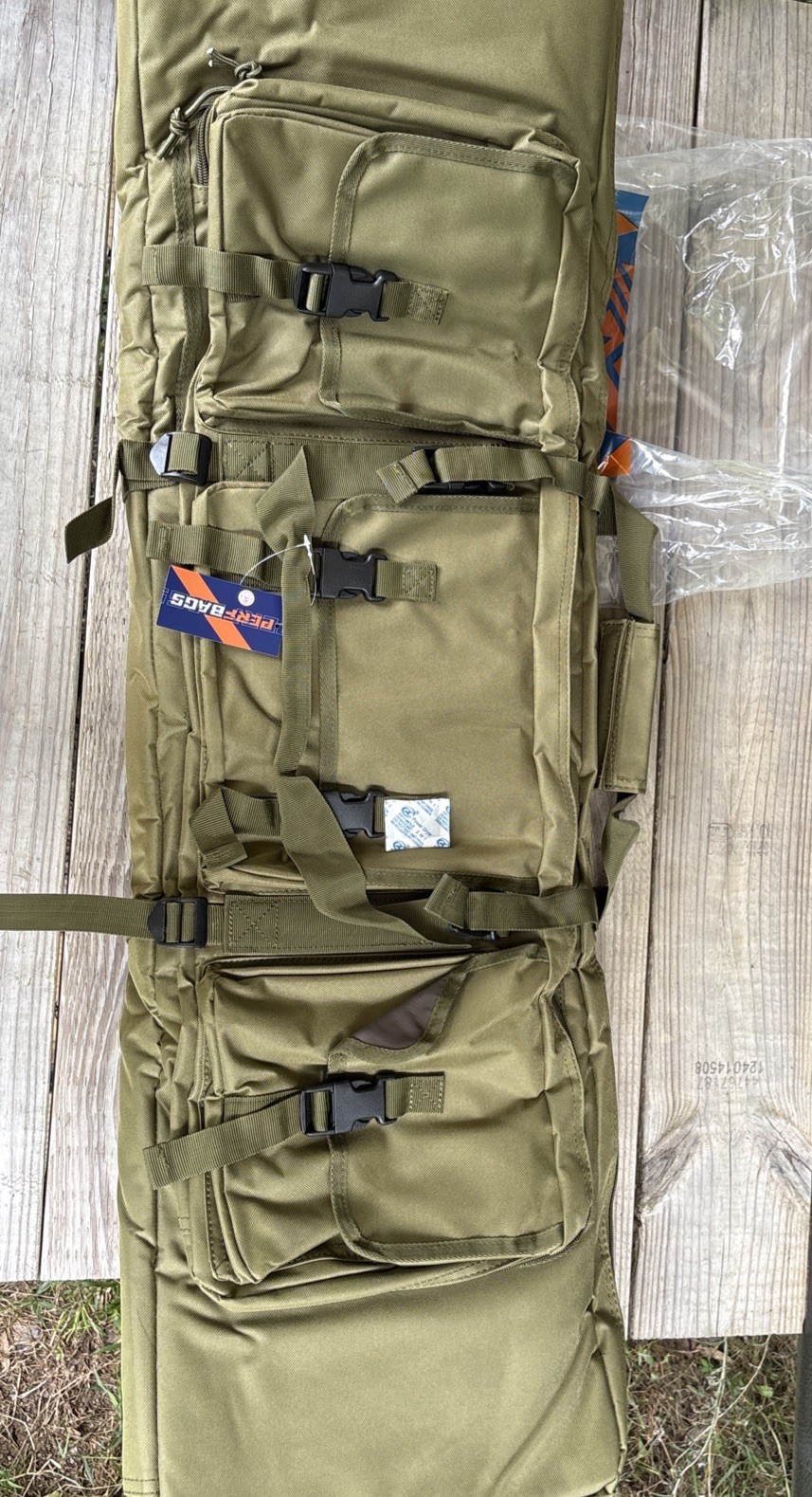 PERFBAGS Tactical Double Rifle Gun Case Backpack 42” Heavy Canvas Handle Pockets