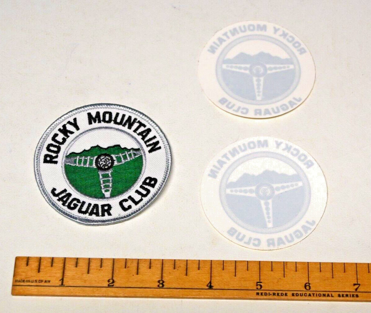 Vintage Lot of Rocky Mountain Jaguar Club Stickers Decals and Embroidered Patch