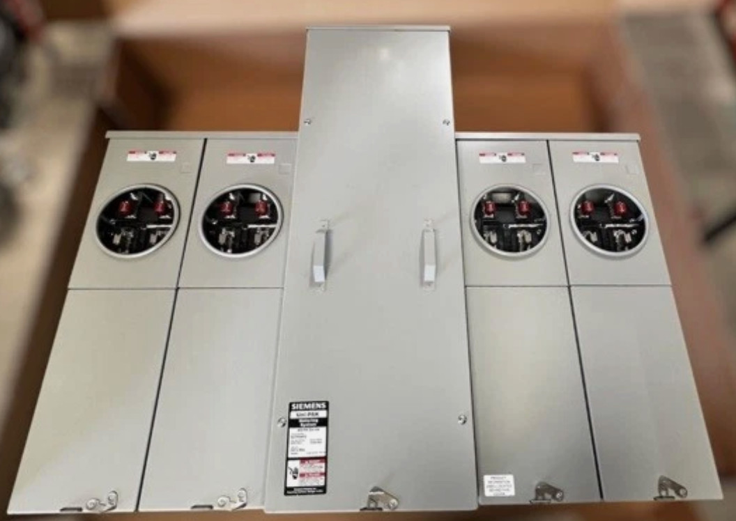 Siemens WPK4412 Meter Socket NEC2020 4-Gang 400A 225 Amp RING-TYPE UNI-PAK