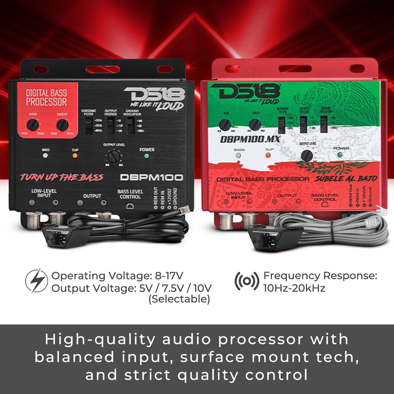 DS18 Digital Bass Processor 2-Channel Preamp Input Output Epicenter DBPM100.MX