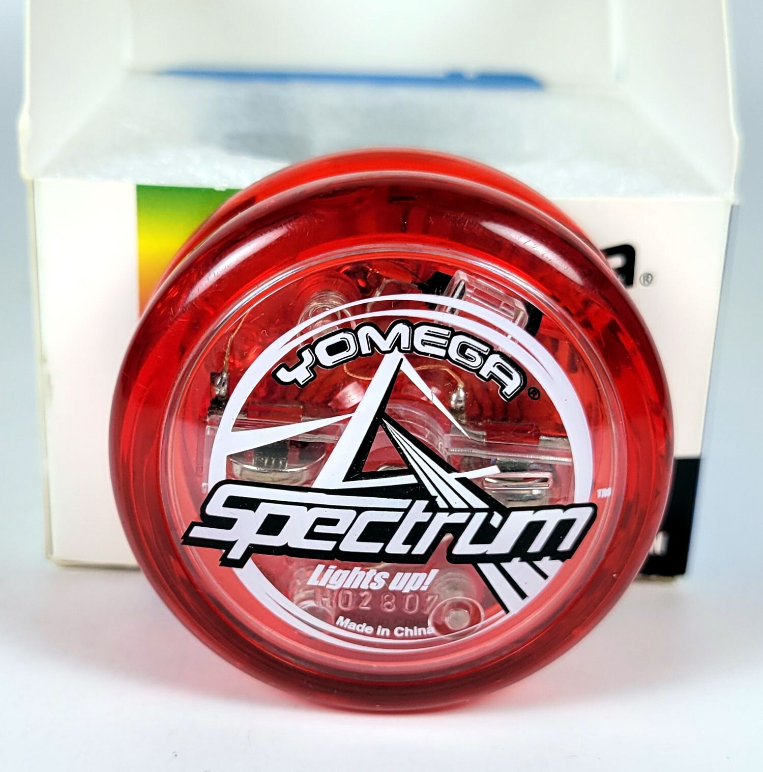 Retro Red Yomega Spectrum Light Up YO-YO in Original Box With 2 Extra Strings