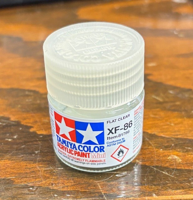 Tamiya "Mini" Acrylic model paint - XF-86 81786 Clear Flat
