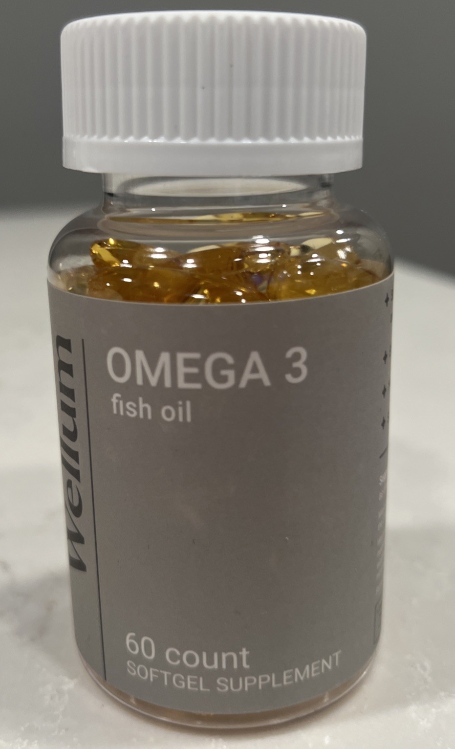 Wellum Omega 3 Fish Oil 60 Count SoftGel Supplement Exp 02/ 2028 Free Shipping