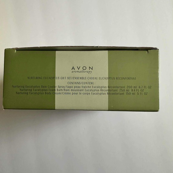 Avon Aromatherapy Nurturing Eucalyptus Gift Set Skin Cooler Foam Bath Body Cream