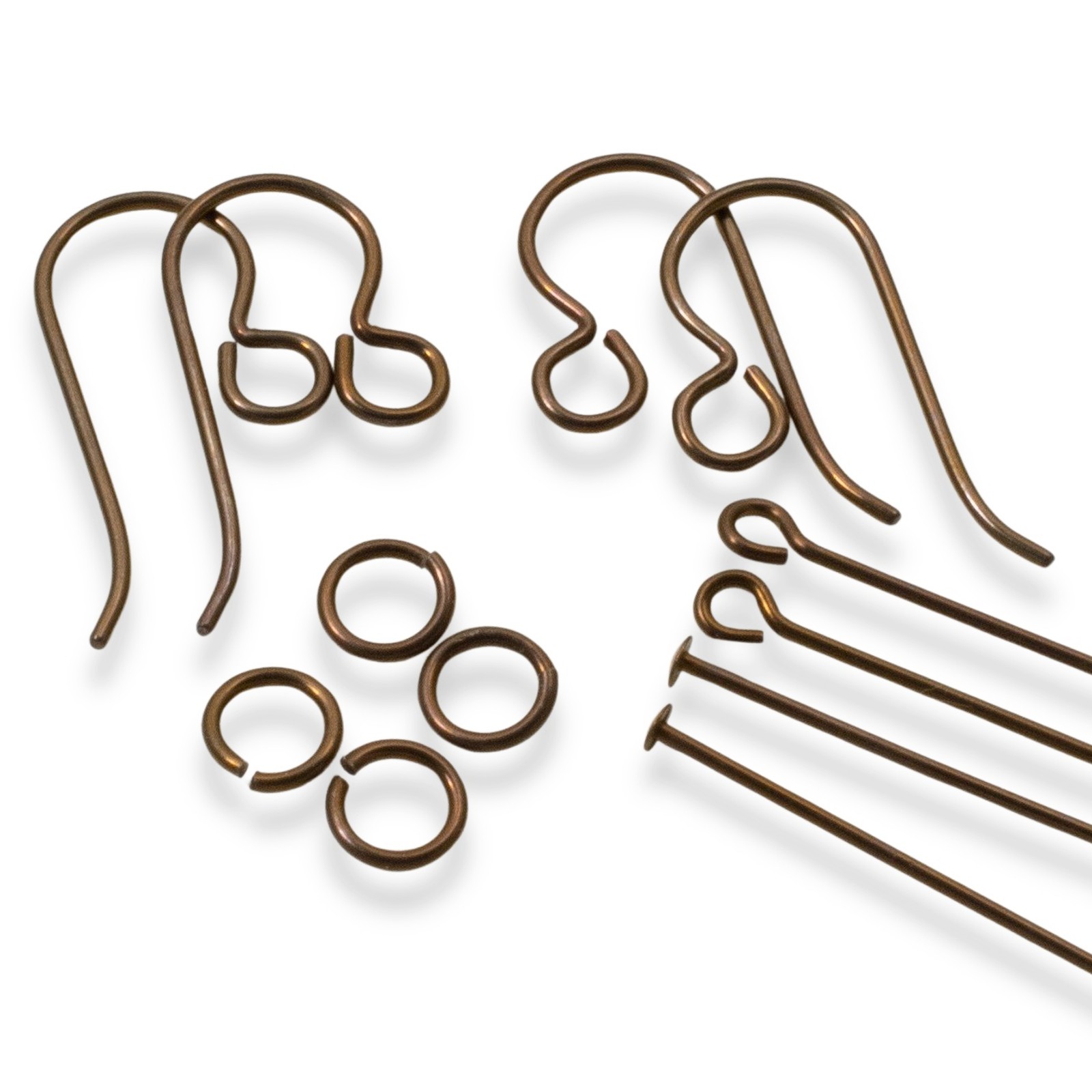Niobium Earring Kit Bronze, Complete Findings for 2 Pairs, Hypoallergenic
