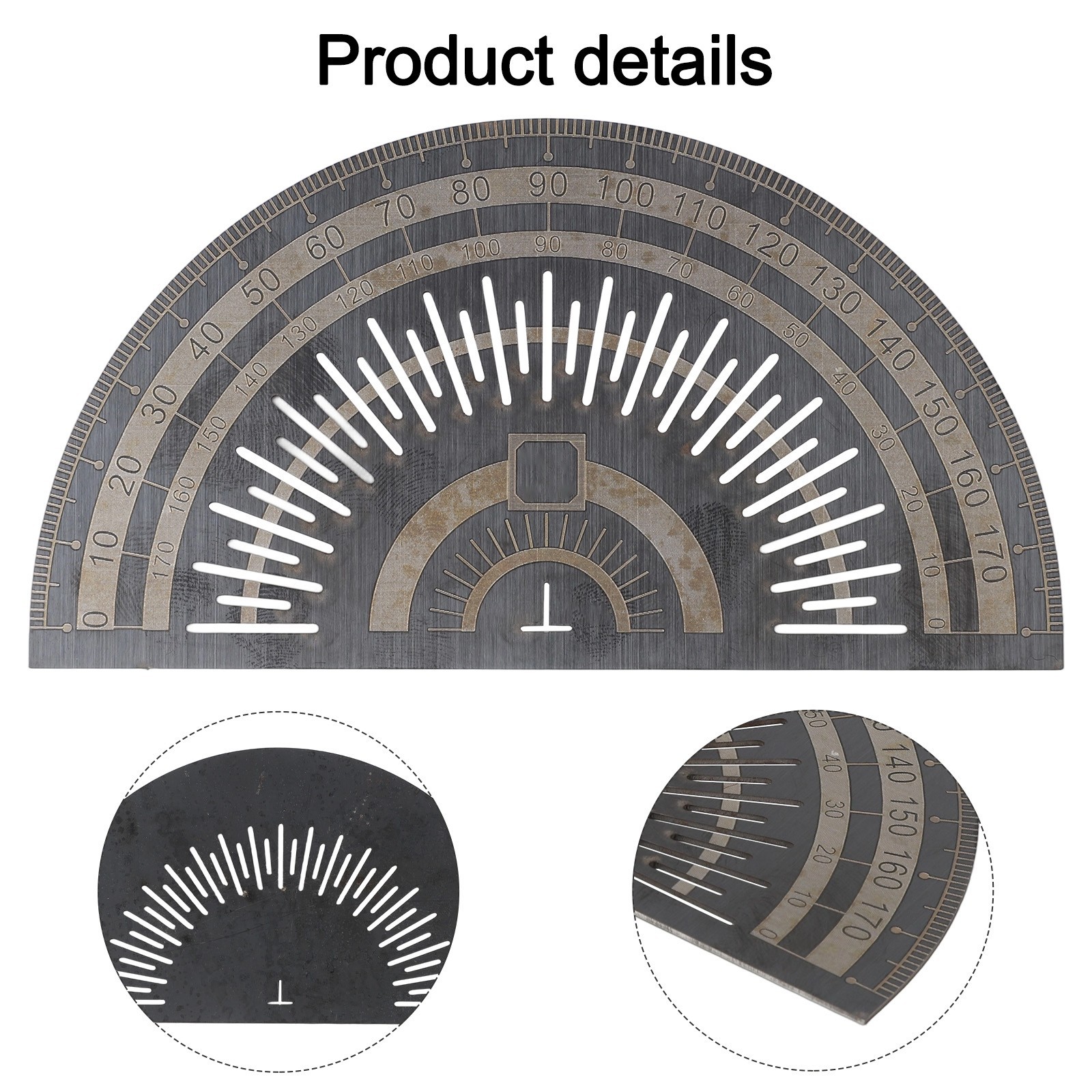 Stainless Steel Protractor for Accurate Angle Measurement in Craft Projects