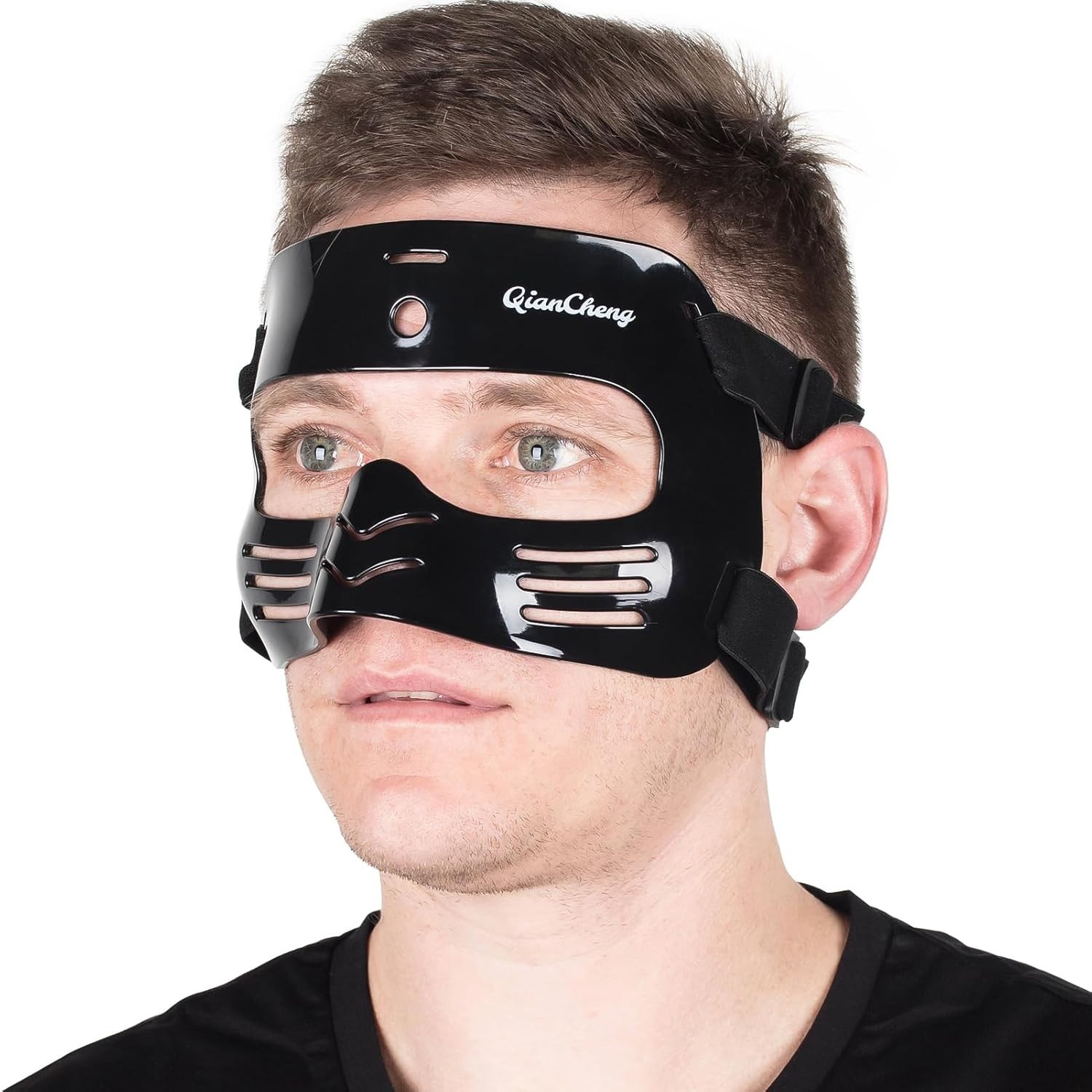 Nose Guard Face Shield for Broken Nose, Adjustable Face Guard with Padding, P...