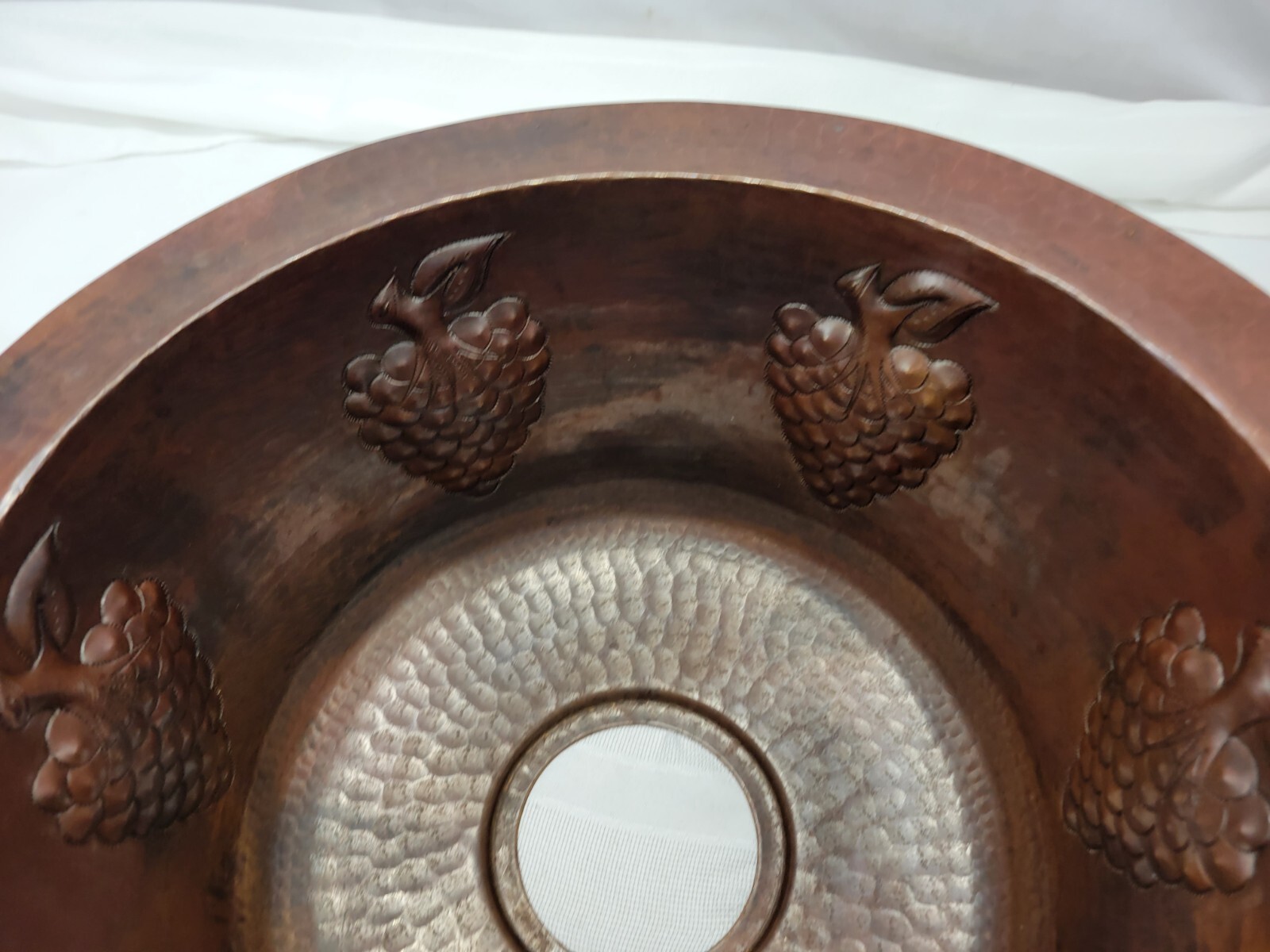 Native Trails Sink With Grapes Antique Hammered Copper Finish CPS261