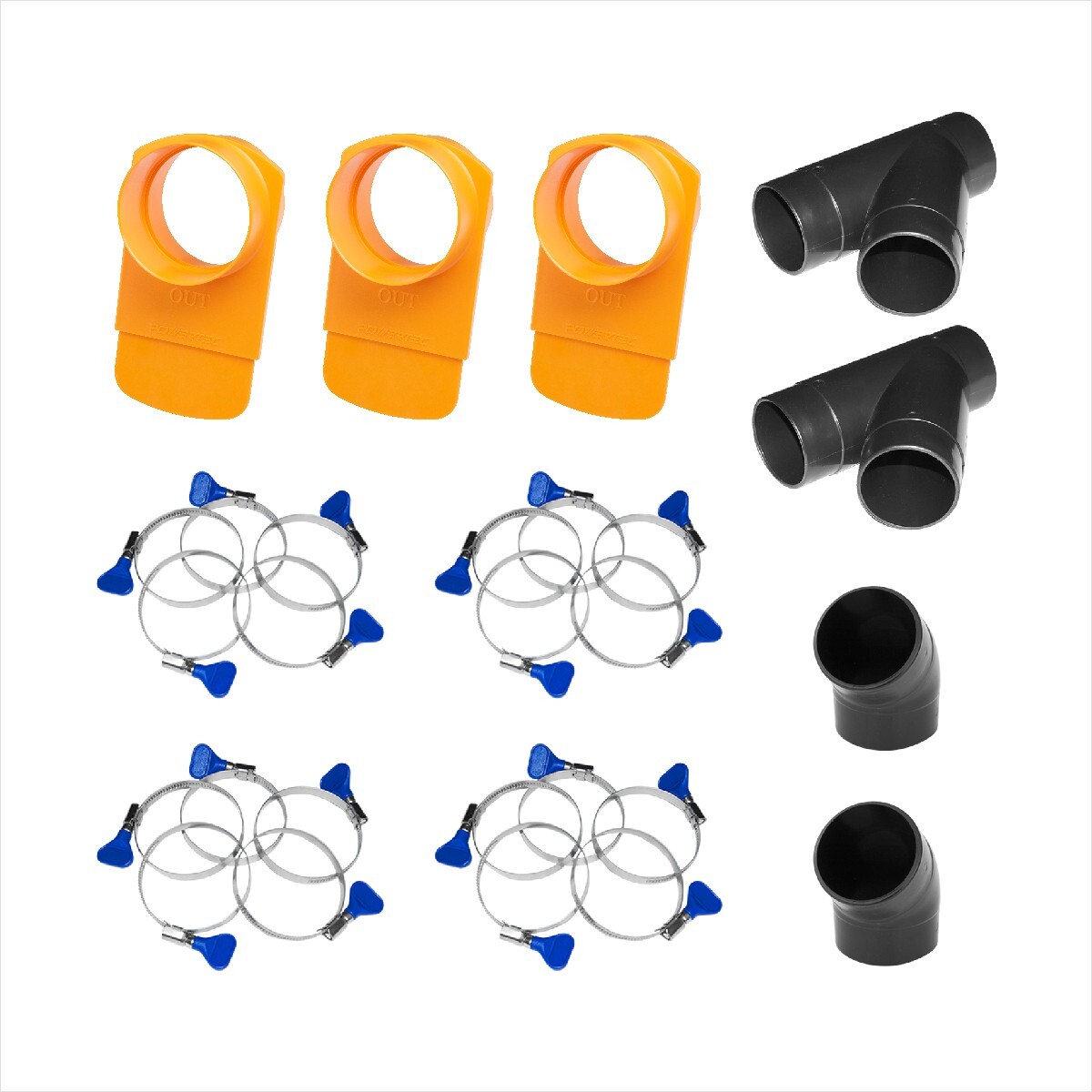 POWERTEC 70316 4" Three-Machine Dust Collection Kit