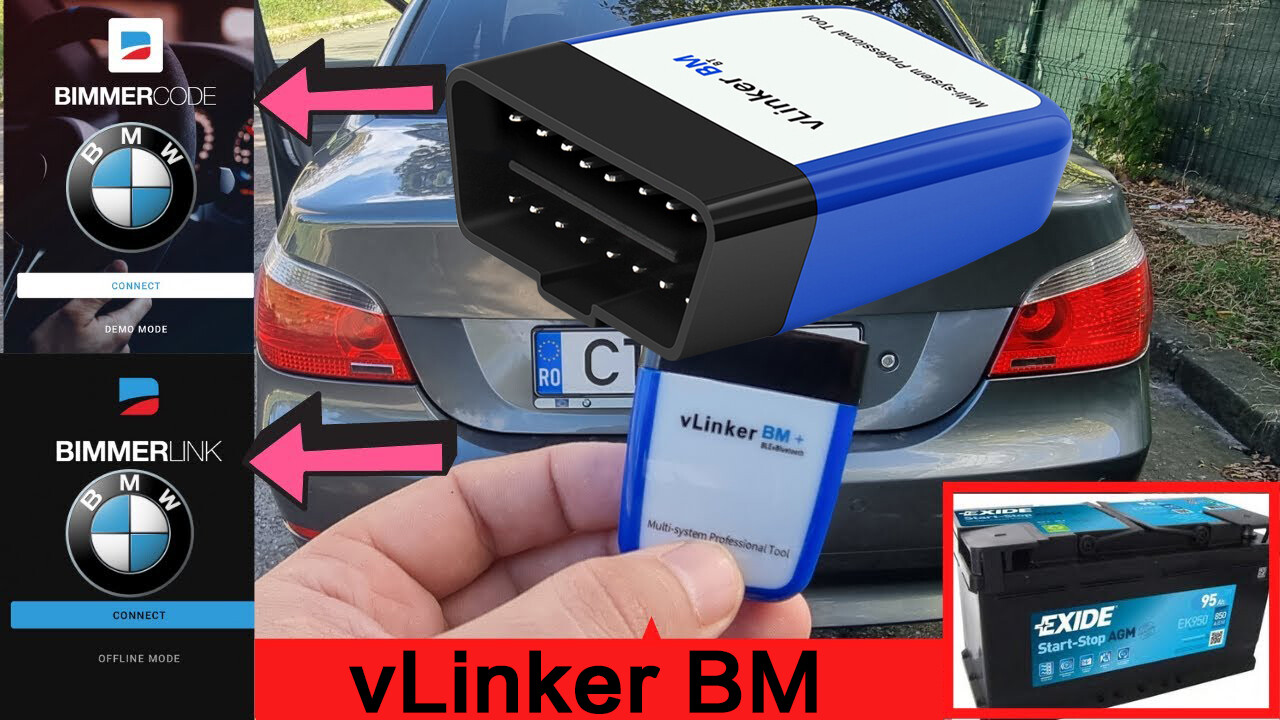 Vgate vLinker BM Bluetooth3.0 OBD2 Scanner BIMMERCODE BMW Code Reader Android