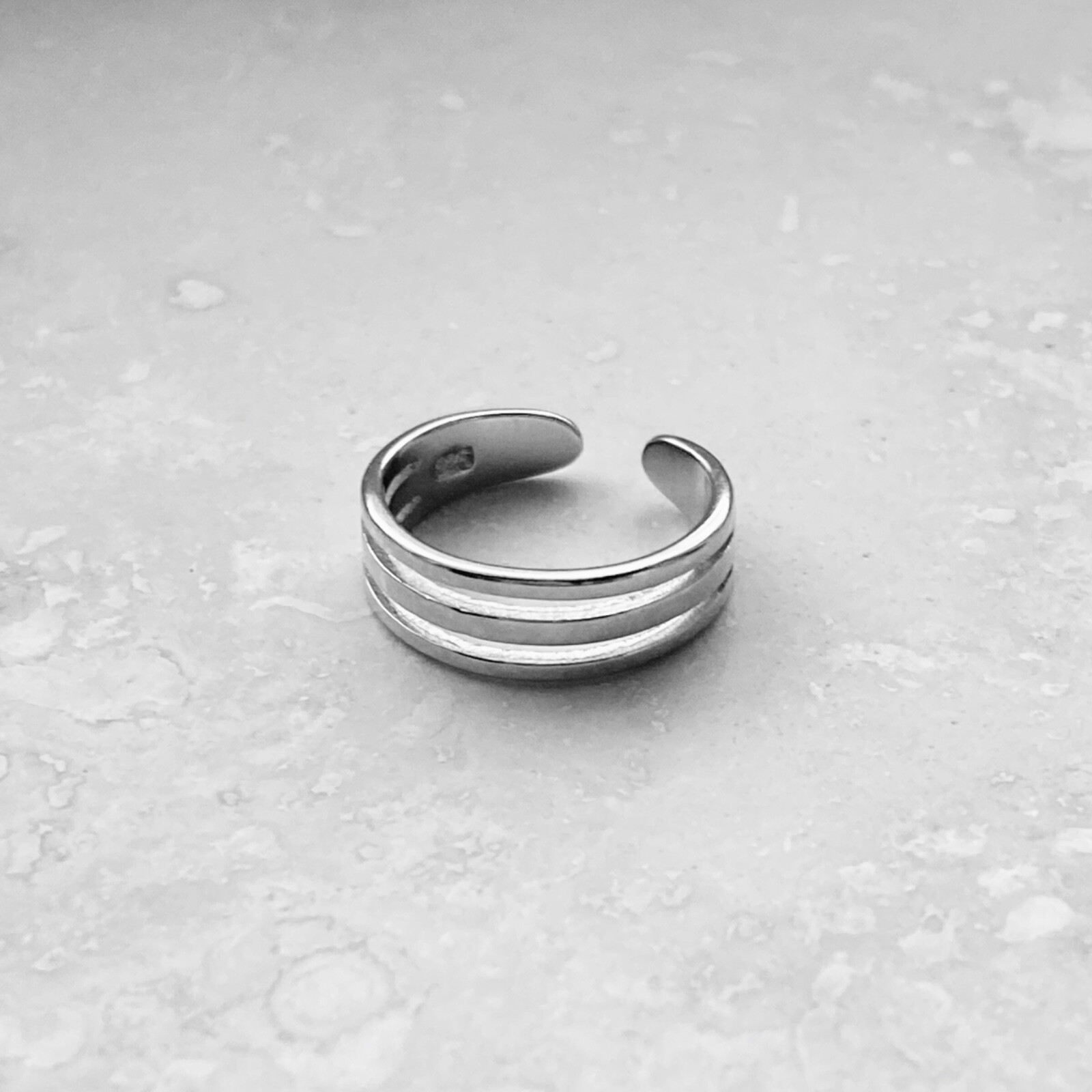 Sterling Silver Triple Band Toe Ring, Silver Ring, Silver Band, Boho Ring