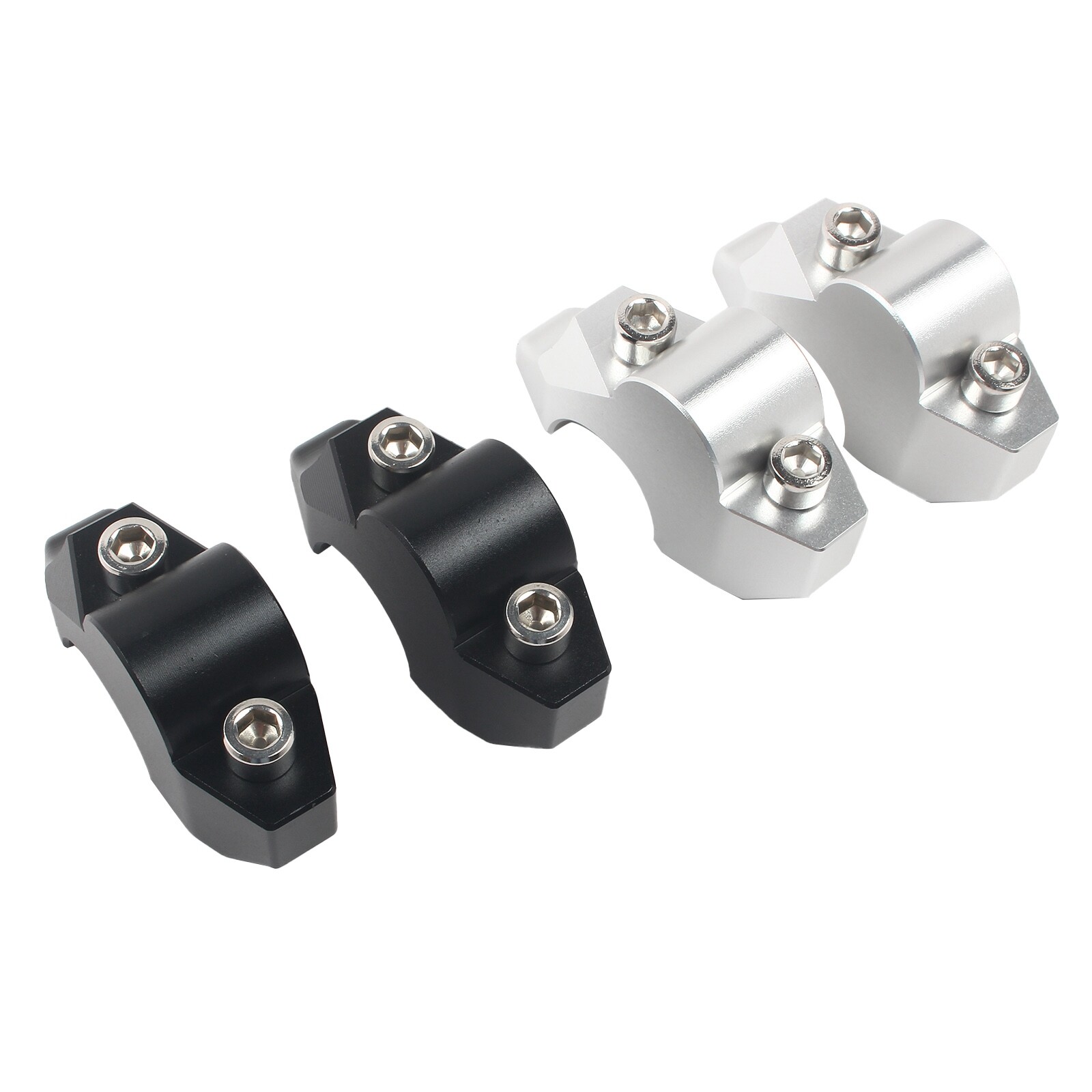 Black/Silver CNC Handlebar Handle Mount Clamps Riser For HONDA X-ADV750 17-18