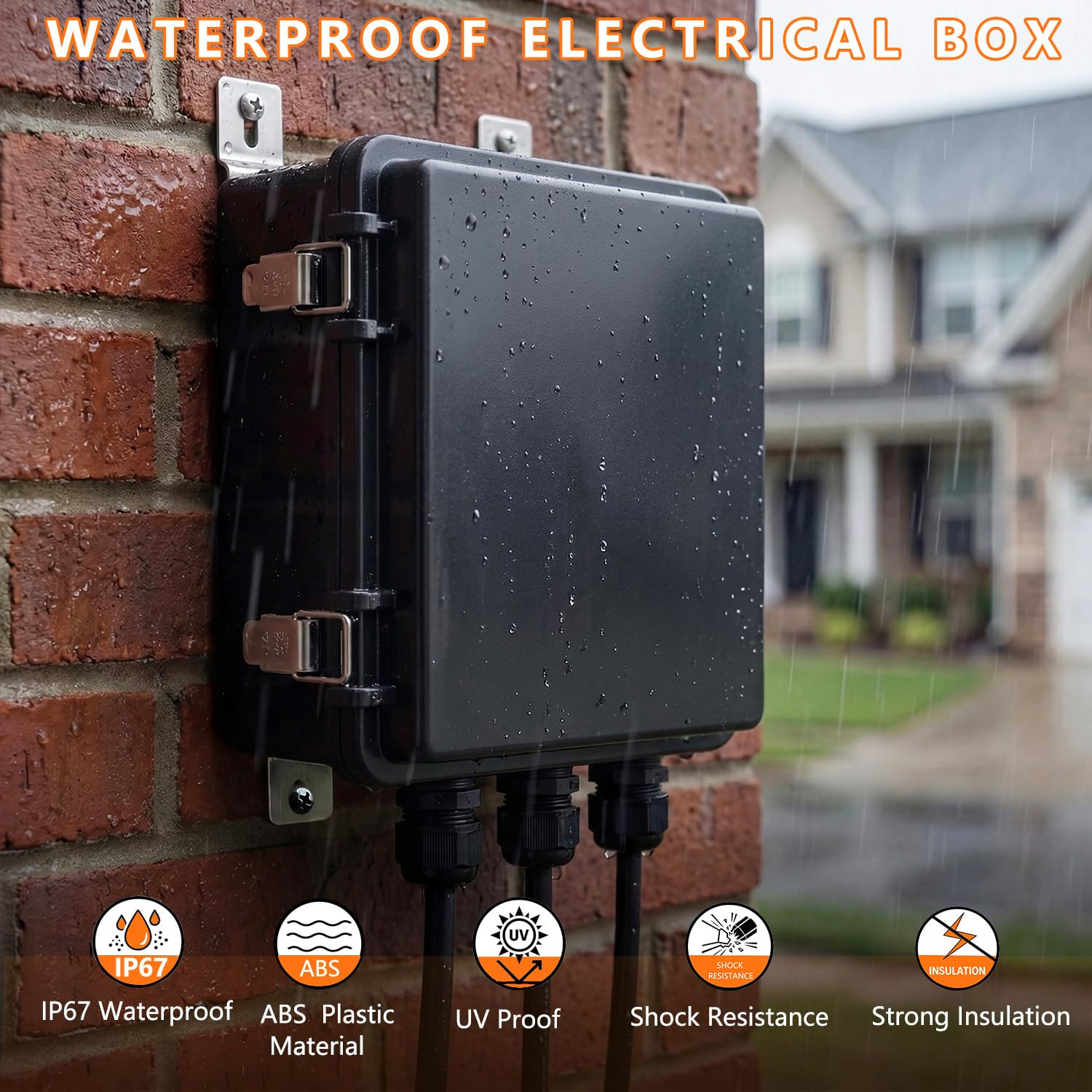 Electrical Junction Box, IP67 Waterproof Outdoor Box ABS Plastic Enclosure