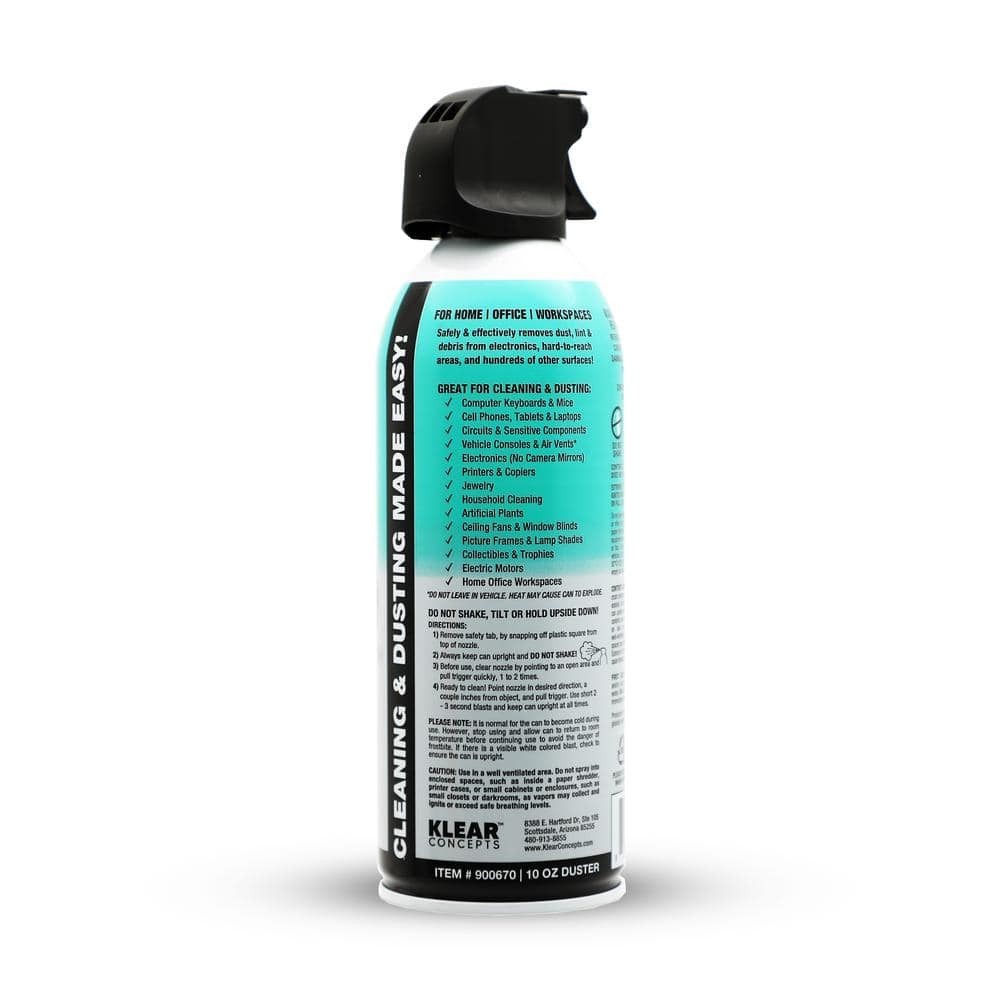 10 oz. Compressed Air Air Duster Cleaning Compressor Ozone Safe 2 Pack of Can