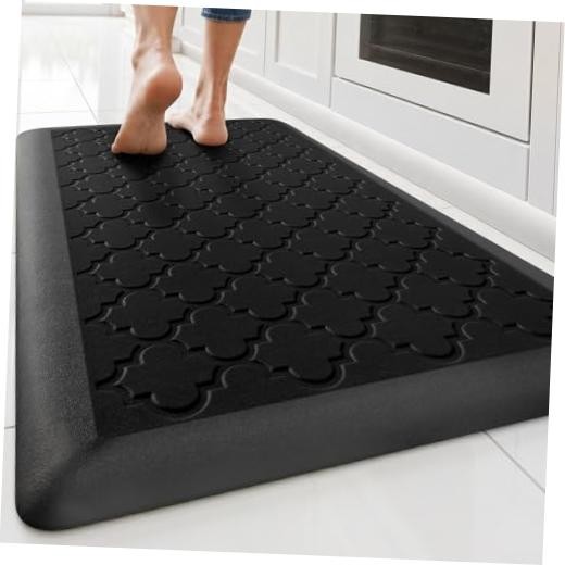 TranquilRelax 4/5 Inch Thick Anti-Fatigue Kitchen 24"L x 17.3"W x 0.8"Th Black