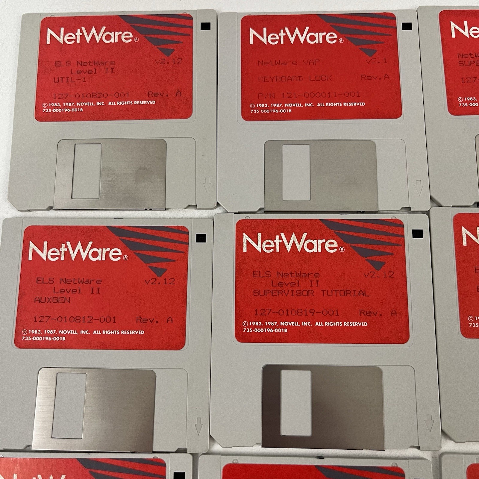 Vintage 80’s Novell NetWare Computer Software 20 Disk 10024