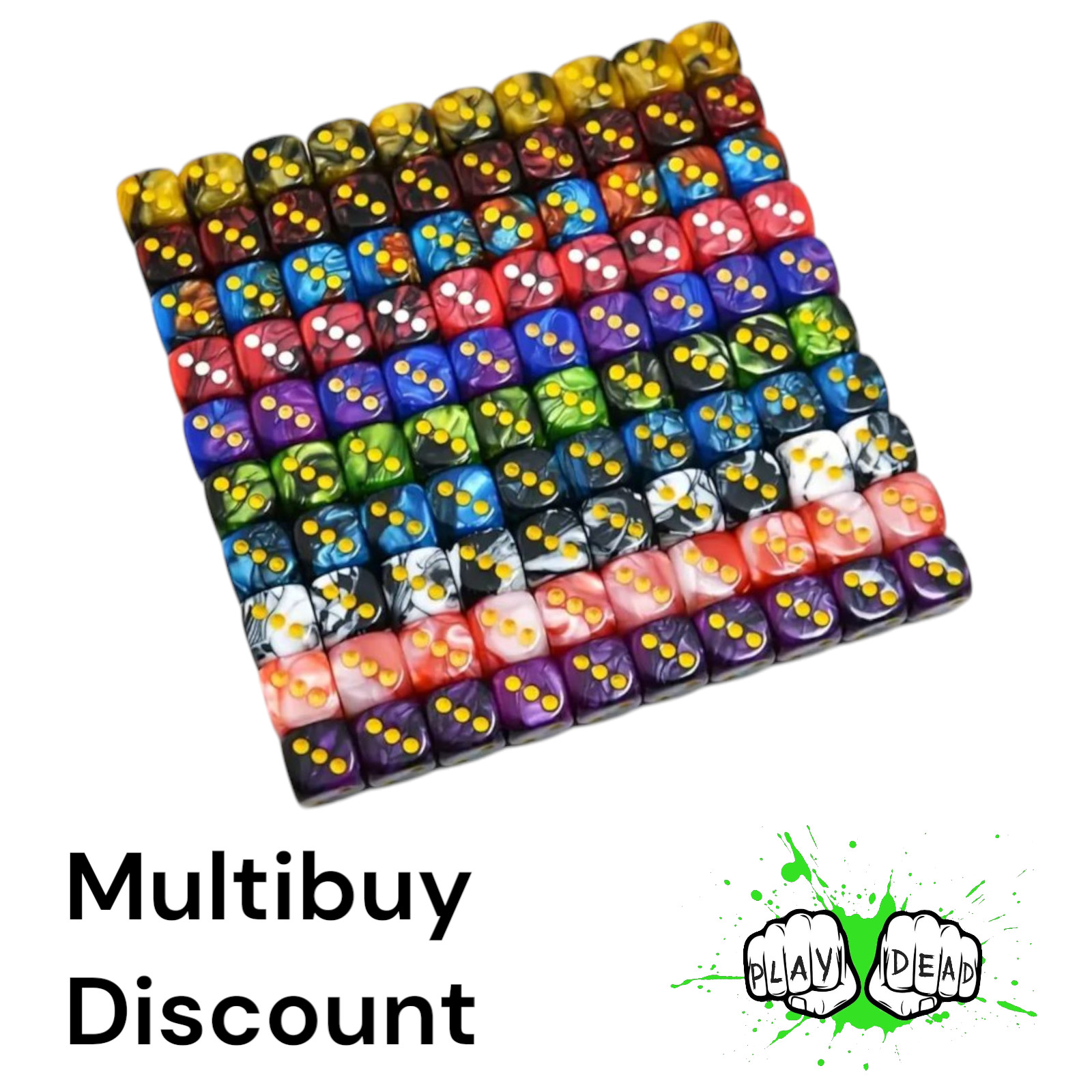 10 d6 Acrylic 12mm dice - warhammer 40k - table top - DnD - multibuy