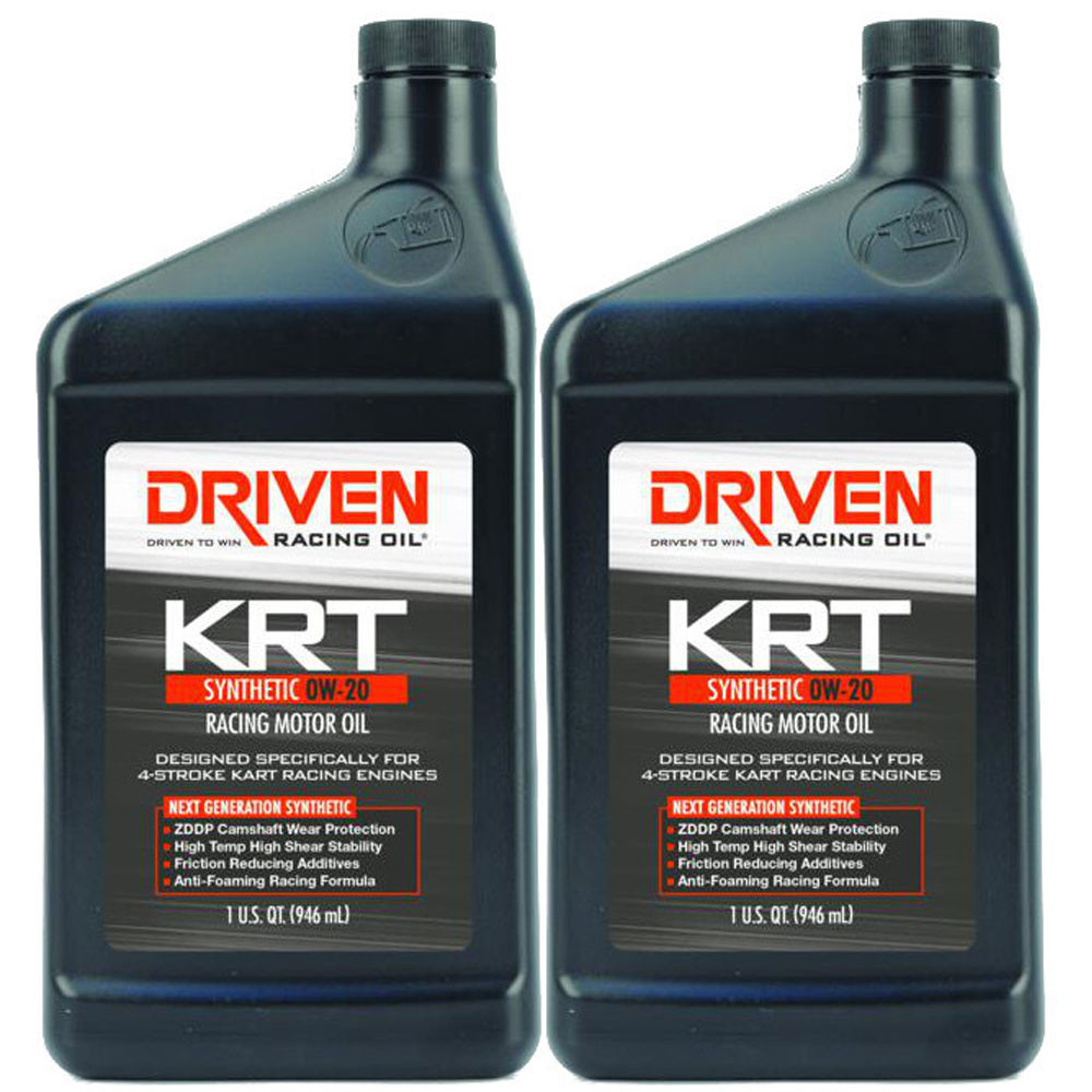Driven Racing Oil 03406, KRT 4 Stroke Karting Oil, Synthetic 0W-20, 2 Quarts