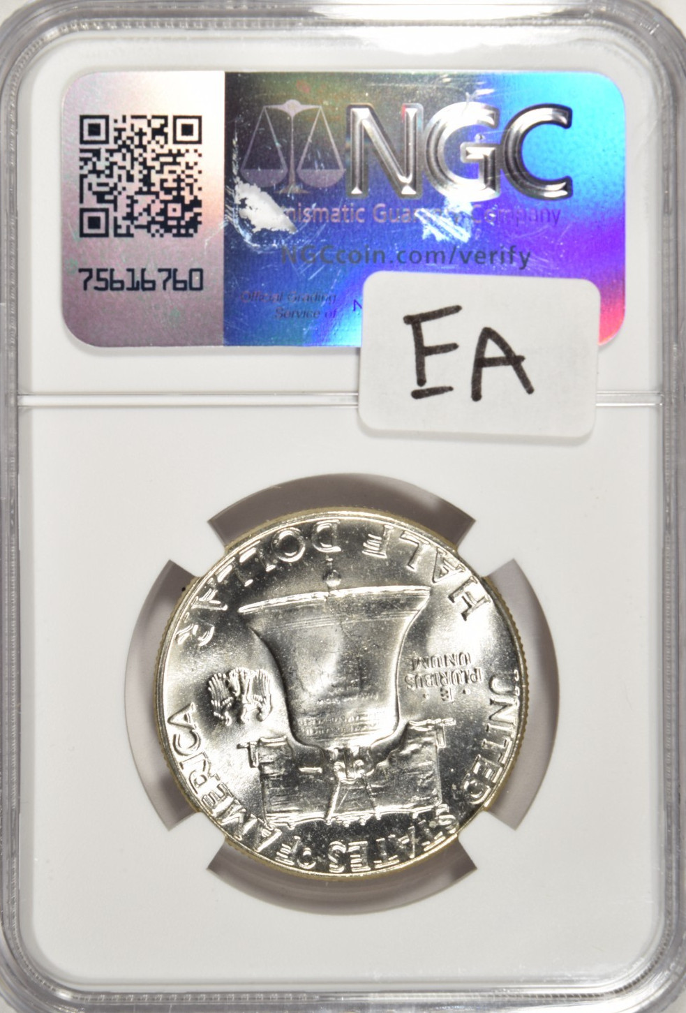 1961 FRANKLIN HALF DOLLAR ~ NGC MS64 ~ BRIGHT WHITE!