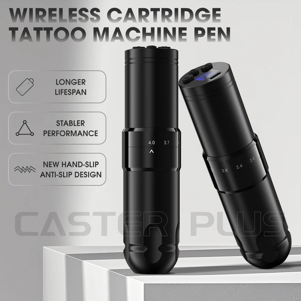 Adjustable Wireless Cartridge Tattoo Machine Pen 1500mAh Wireless Coreless Motor