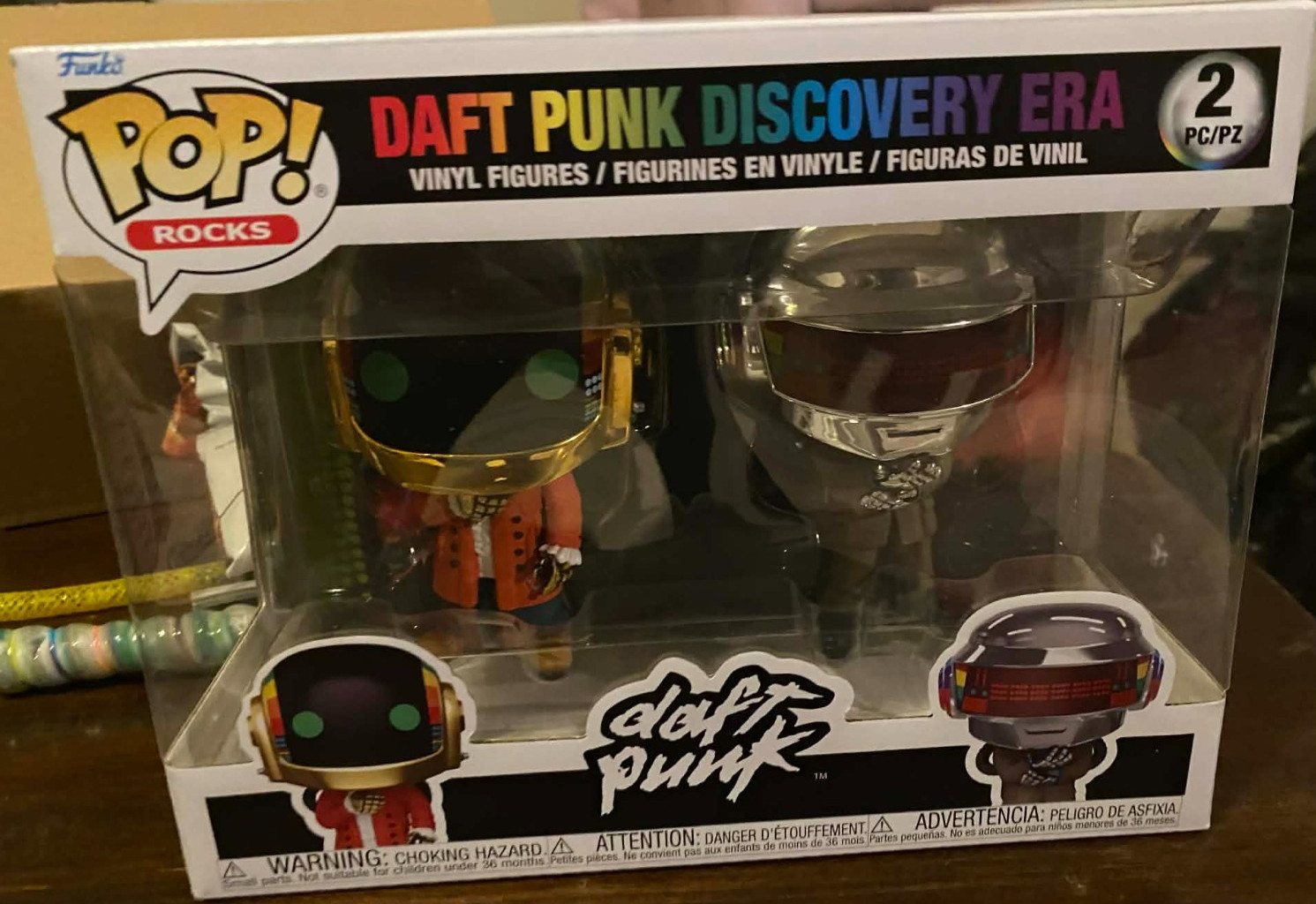 DAFT PUNK DISCOVERY ERA - Funko POP! Rocks 2-Pack Vinyl Figures NEW / MINOR WEAR