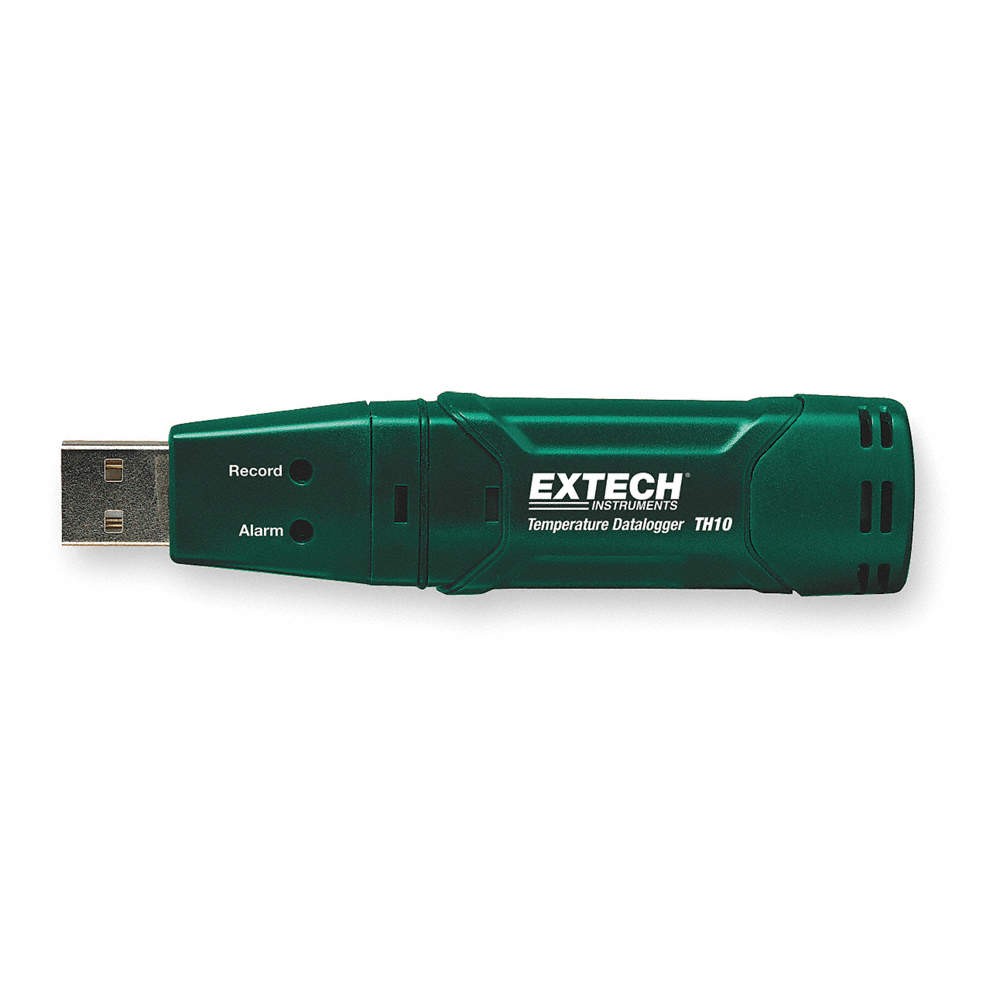 EXTECH TH10 Data Logger,Temperature,-40 to 158 F,USB 2LVT3