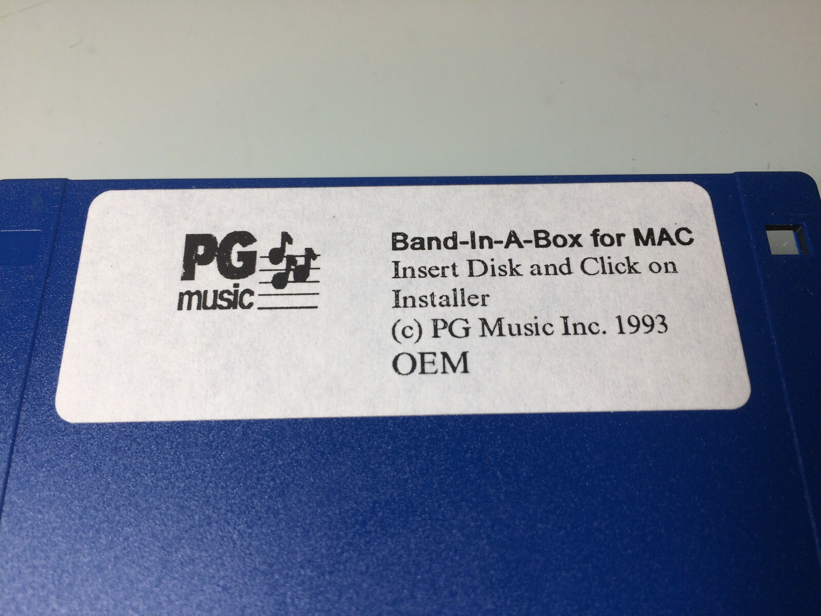 PG Music 'Band-In-A-Box for Mac Floppy disc Installer