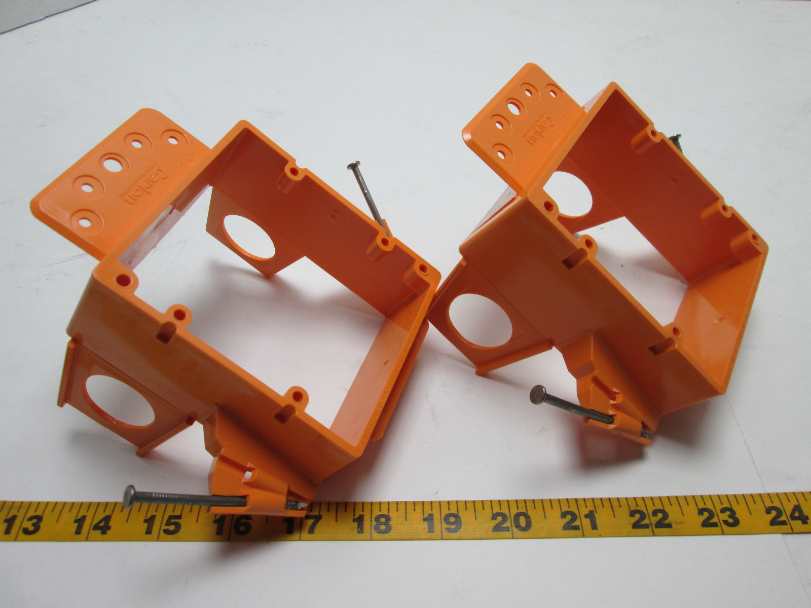 Lot of 2 Carlon 2 Gang Bracket Low Voltage CPU/Phone/Cable Wiring SC200A