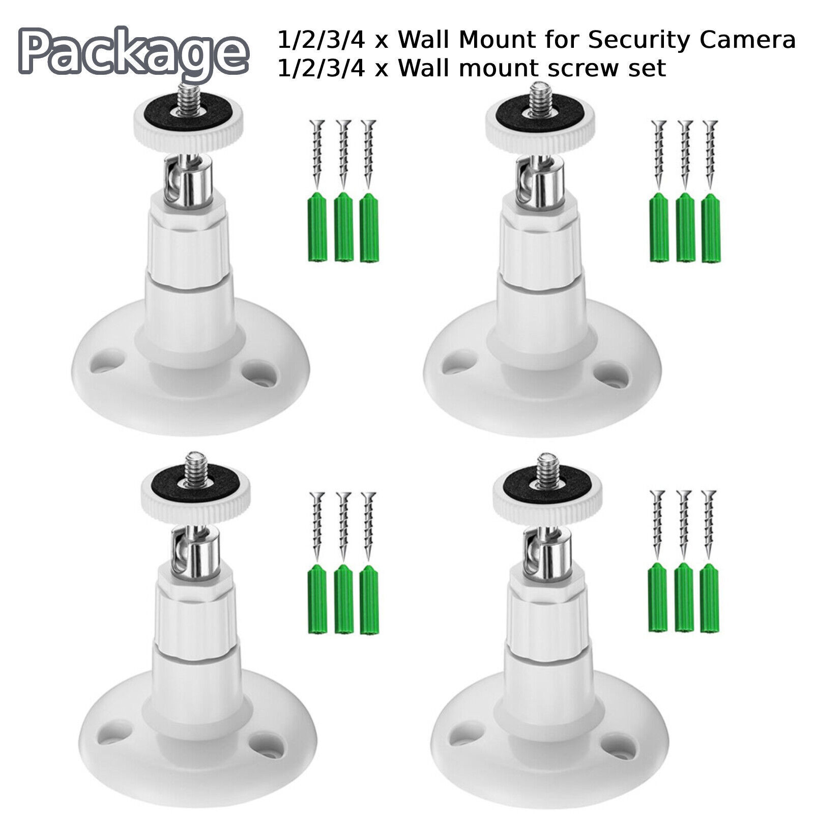 Security Camera Wall Mount Bracket Holder Stand For Arlo Pro/Wyze Cam Pan System