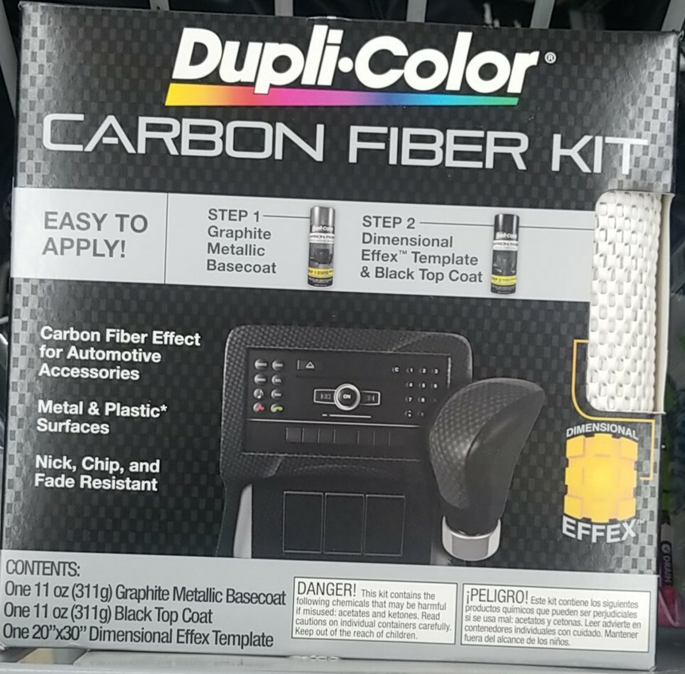NEW Dupli-Color CFK100 Carbon Fiber Kit INCL PREP + BASECOAT + TEMPLATE +TOPCOAT
