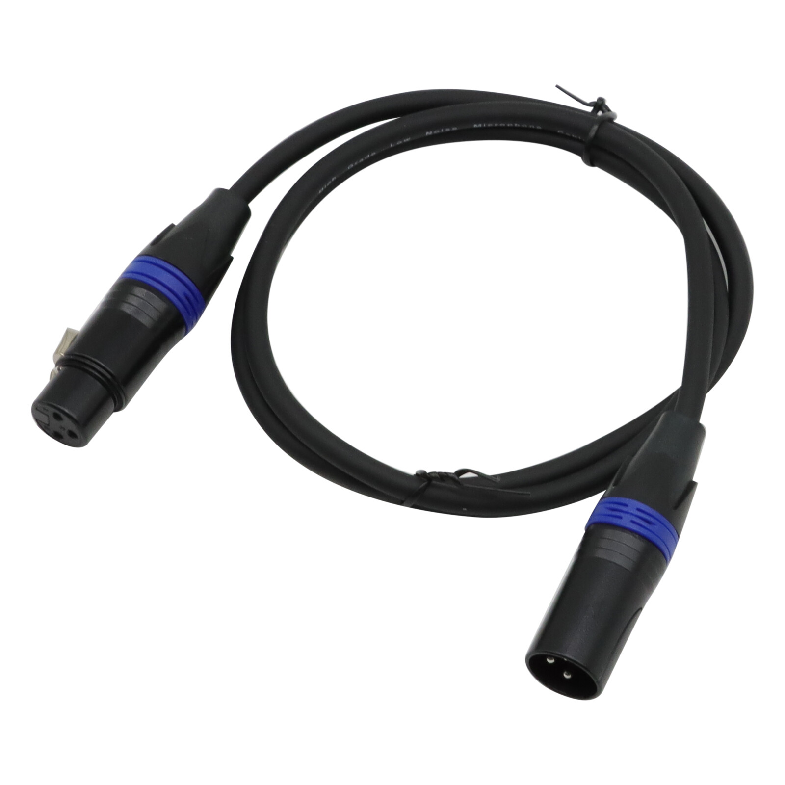 3ft-100ft Color Coded 3-Pin Professional Light DMX Cable with Locking XLR Ends