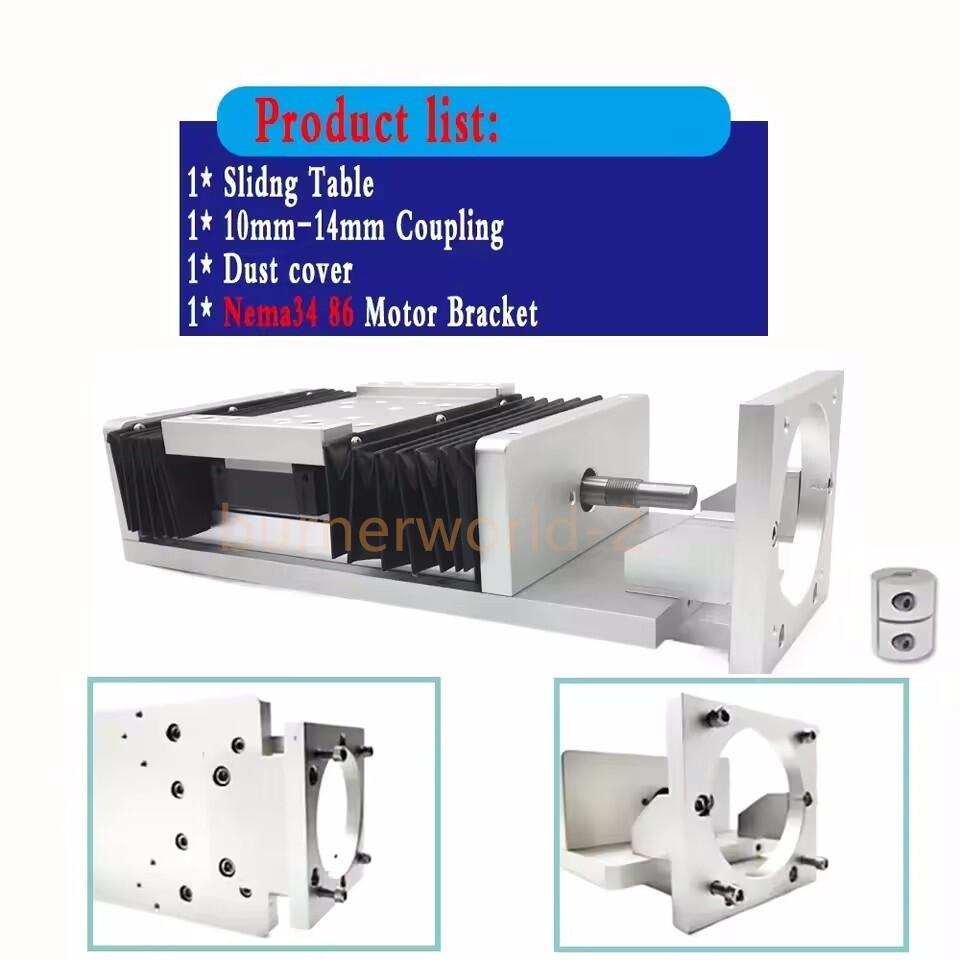 Heavy TH20 SUF1610-1000mm Stroke & 57 Motor Bracket Linear Rail Sliding Table
