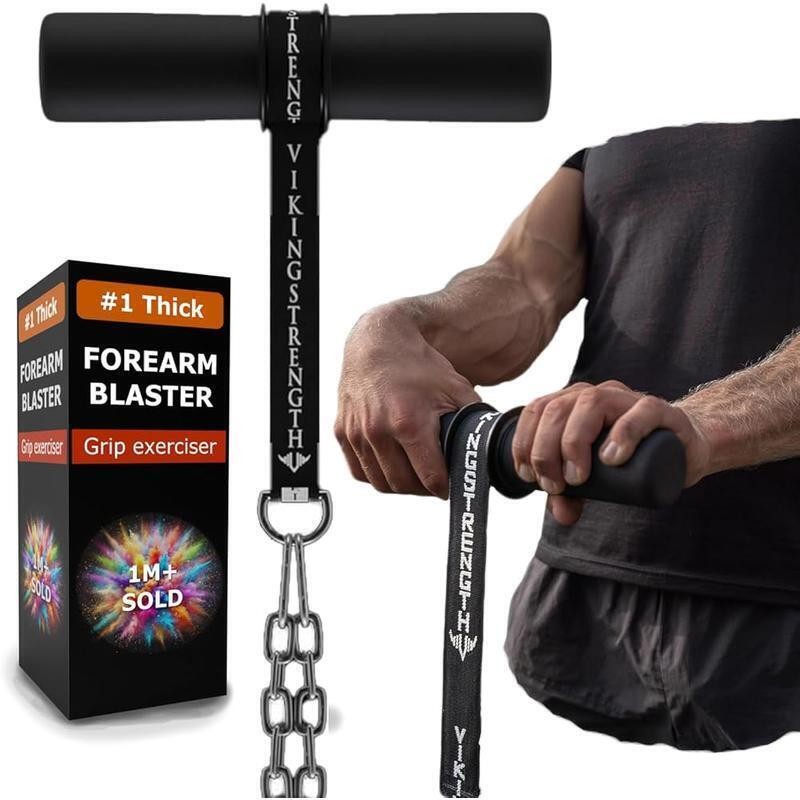 Thick Grip Forearm Blaster Adjustable Wrist Roller Strength Training Equipment