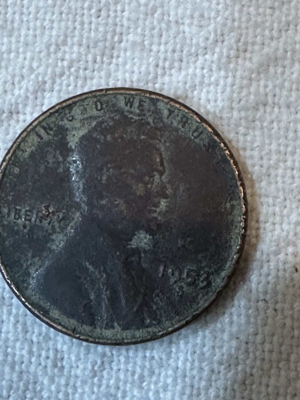 1953 S Lincoln Wheat Cent with errors with date doubling as well as Liberty.
