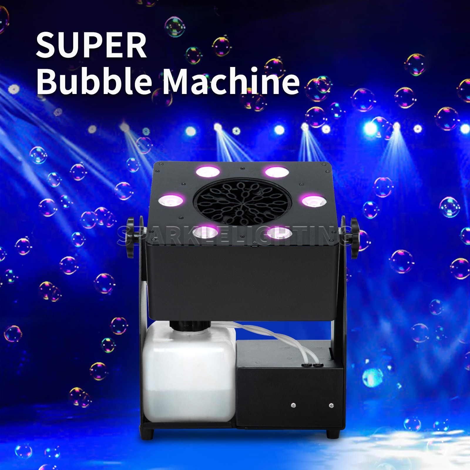 PAIDUN LED Moving Head Bubble Maker Machine DMX512 Remote Wedding Show Party