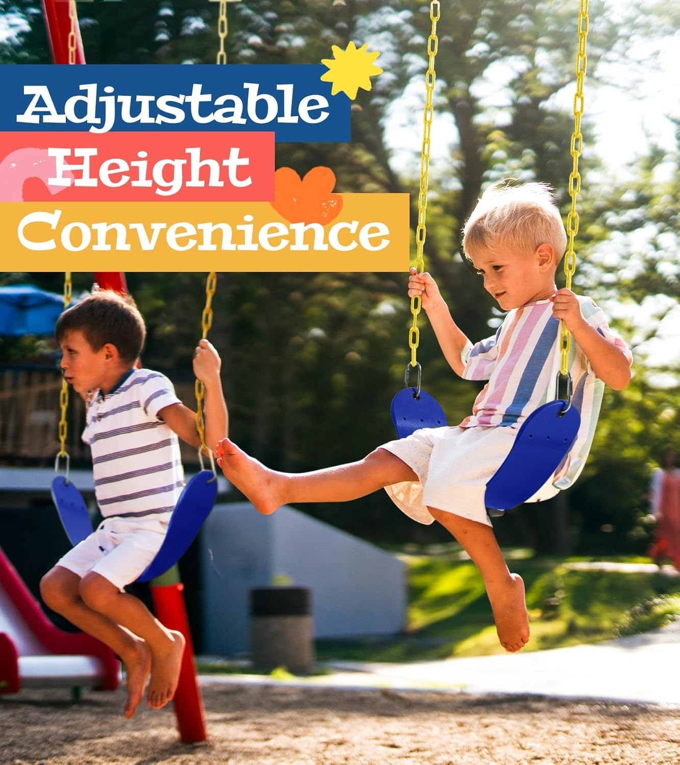 66" Rust-Resistant Chains with 30" PPC-Coated Section, Swing Set Accessories