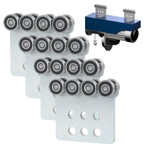 8 Wheel Trolley Assembly Rollers.Eight Bearing Trolley C-8Wheel Trolley 4pcs