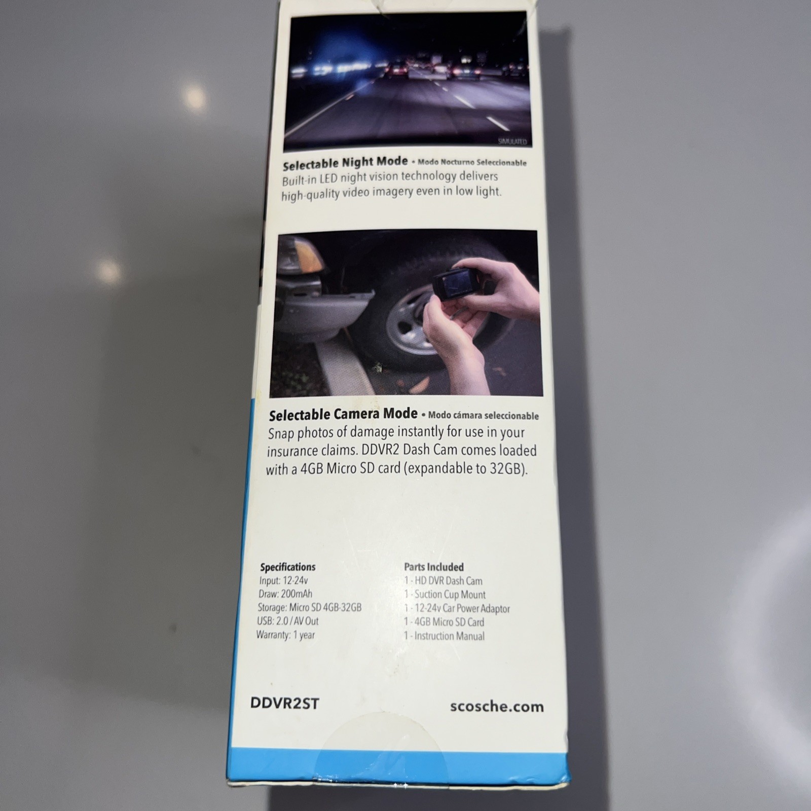 Brand New SCOSCHE HD DVR dash camera DDVR2ST NEW OPENED BOX B5