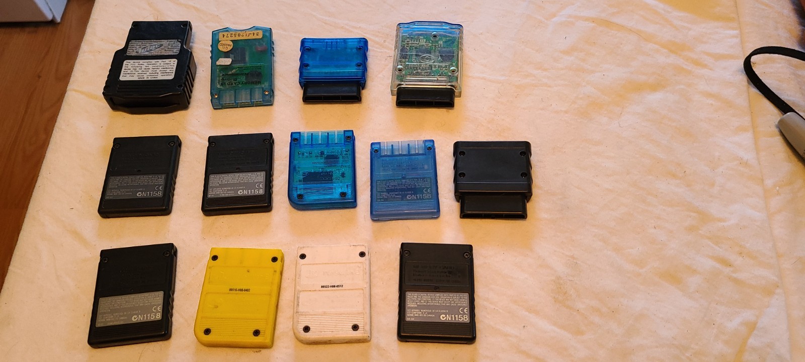 13 Vintage Playstation 2 PS2 Memory Cards 8 OEM Untested