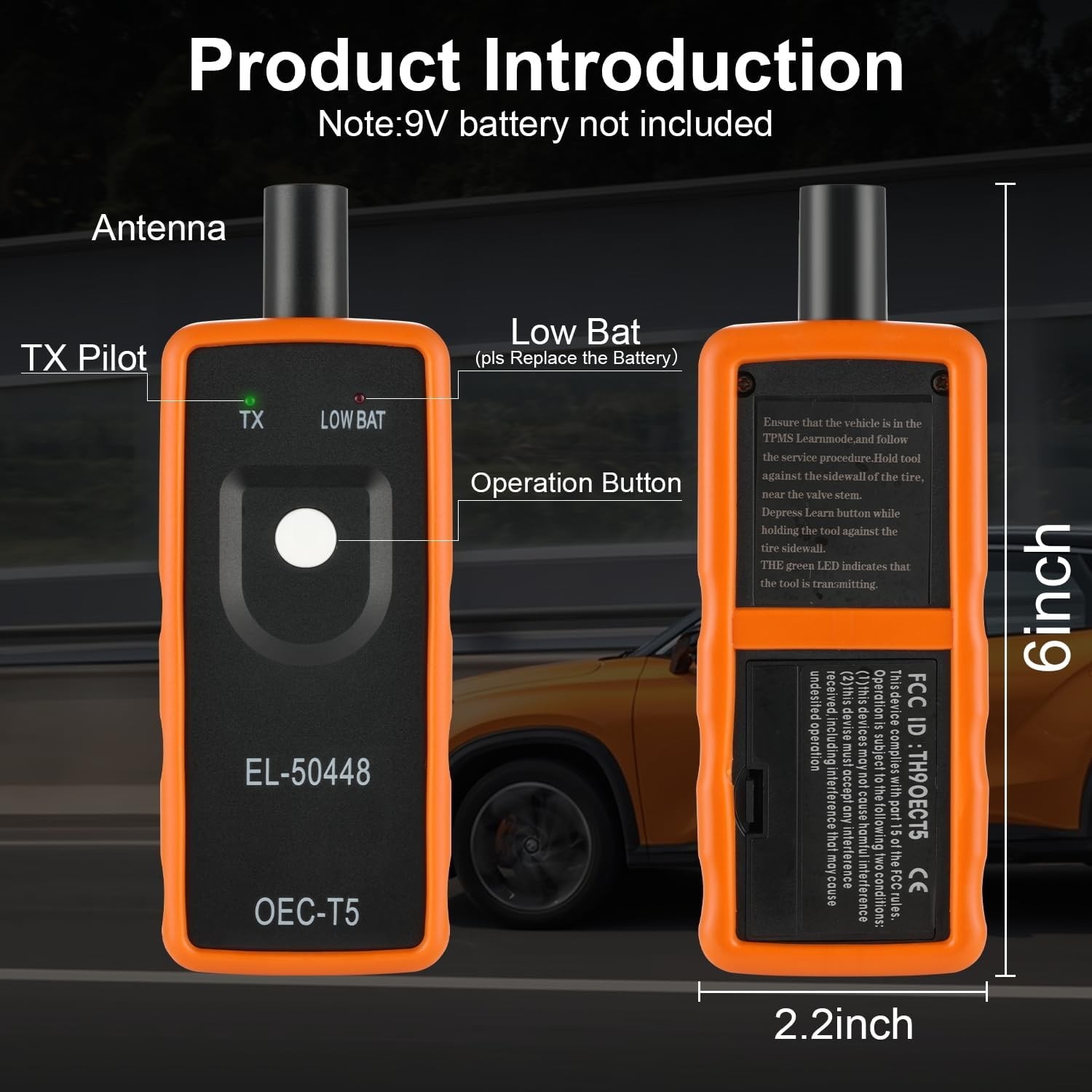 Universal TPMS Sensor Programming Tool - Fast 3-Step Activation for Cars