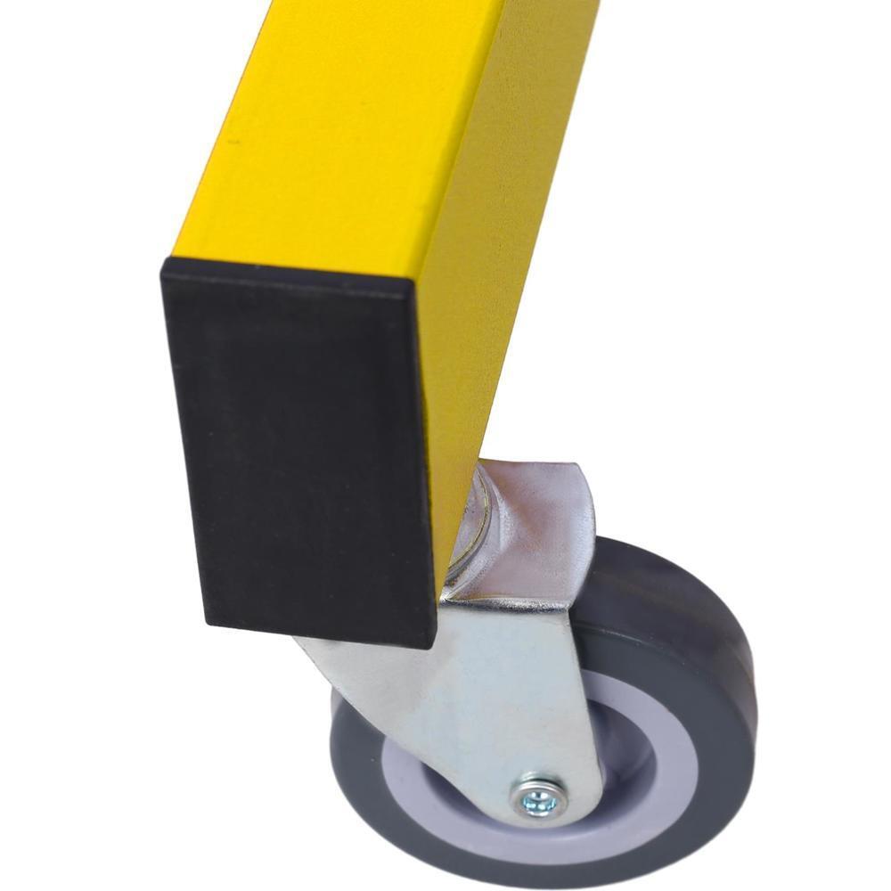 Adjustable Work Table w/Drawer Four 2.5" Swivel Casters and Rubber Bumper Corner