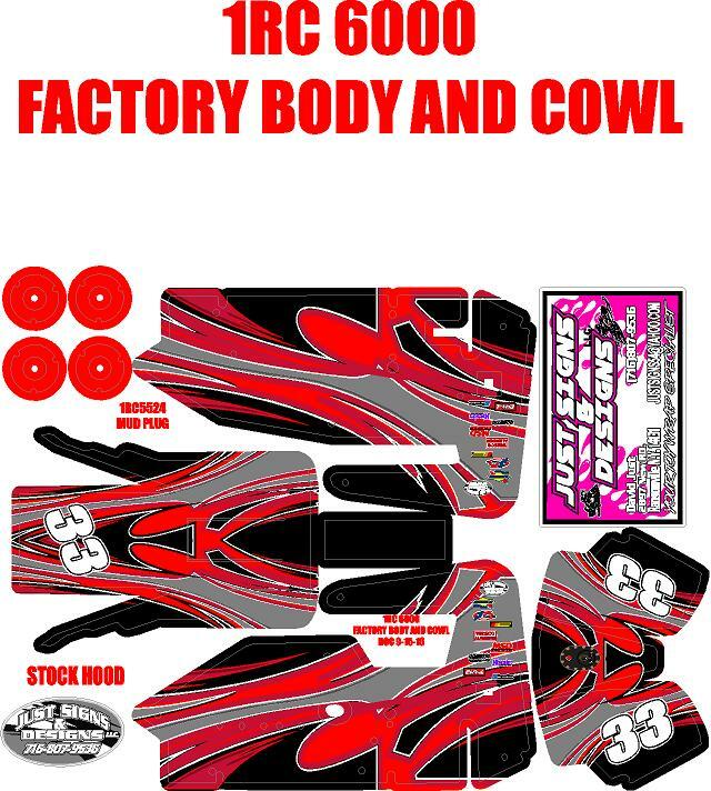 1RC MIDGET WRAP Swoosher red THEME