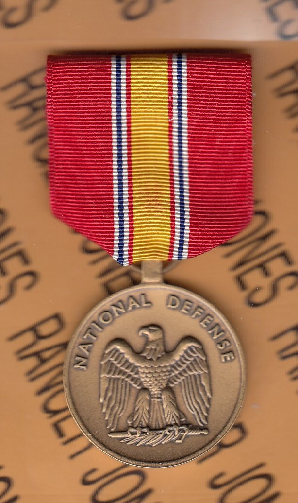 US Military National Defense Service Medal NDSM Award fullsized pinback