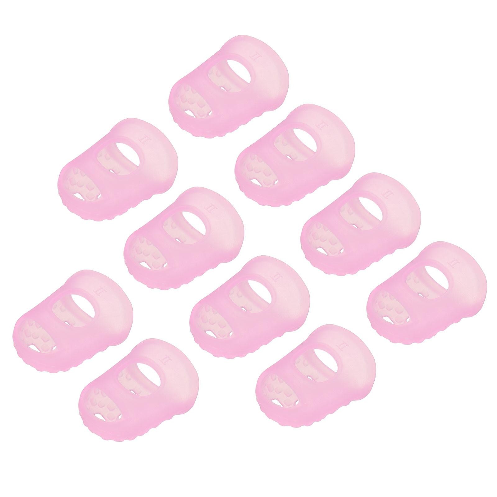 10Pcs Fingertip Protector Silicone Fingertip Covers(Pink, 28mm/1.1-inch)