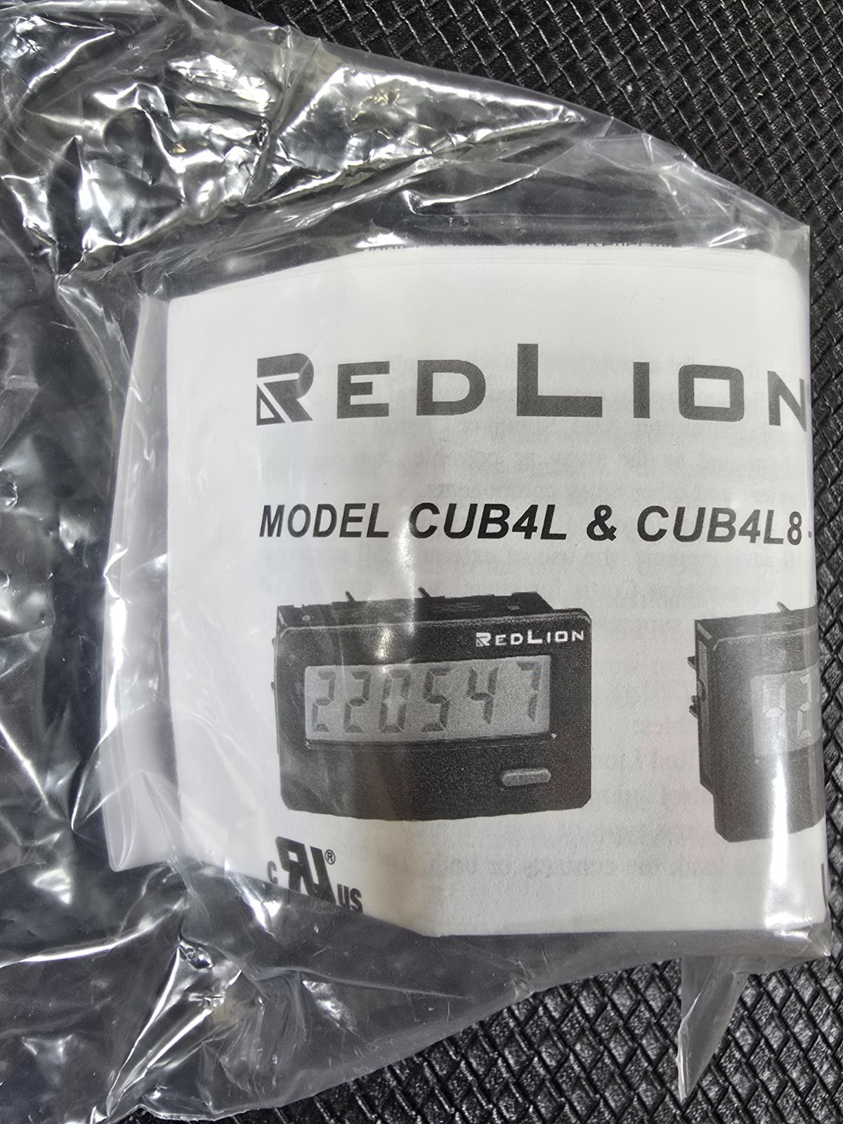 Red Lion CUB4L010 Digit Counter, 6-Digit 2-1/4" LCD, 9-28VDC Backlight
