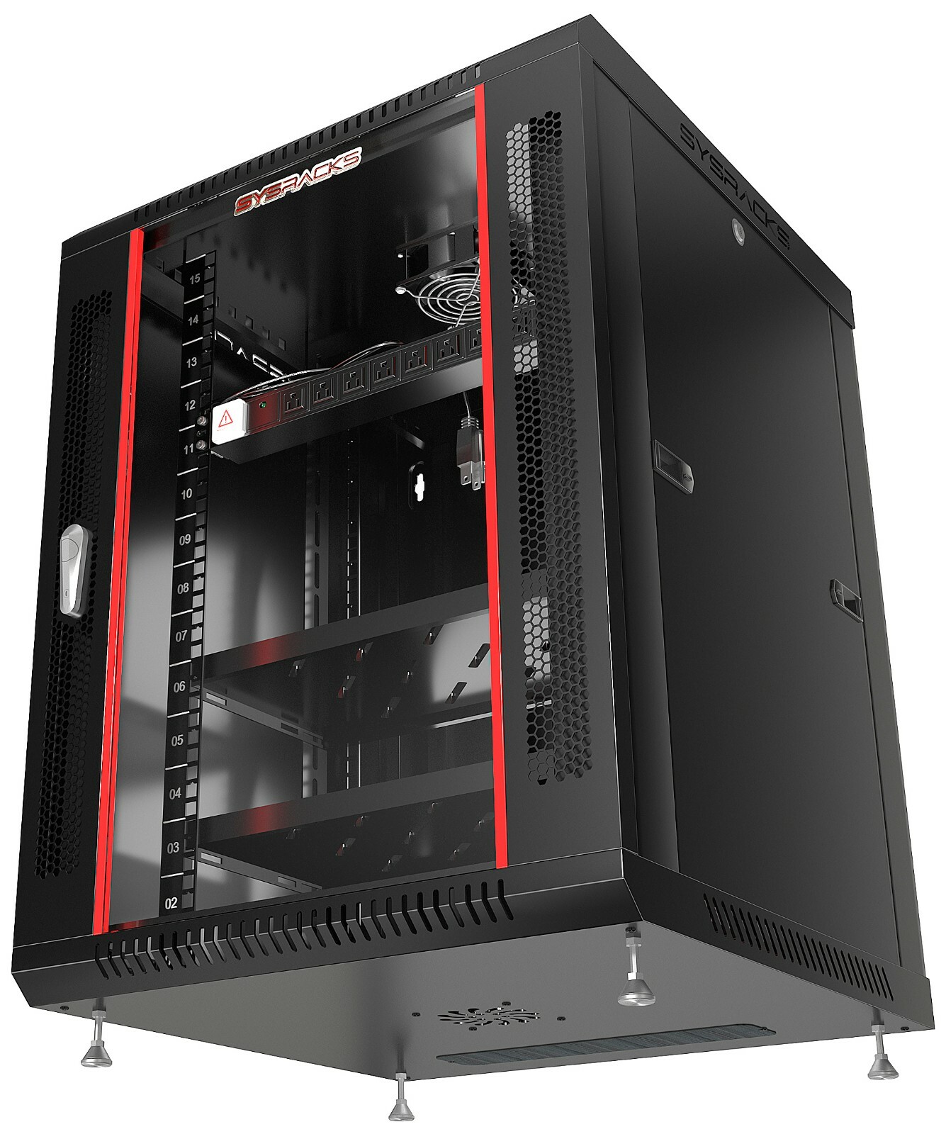 15U 24" Deep Wall Mount IT Network Server Rack Cabinet Enclosure. Accessories!